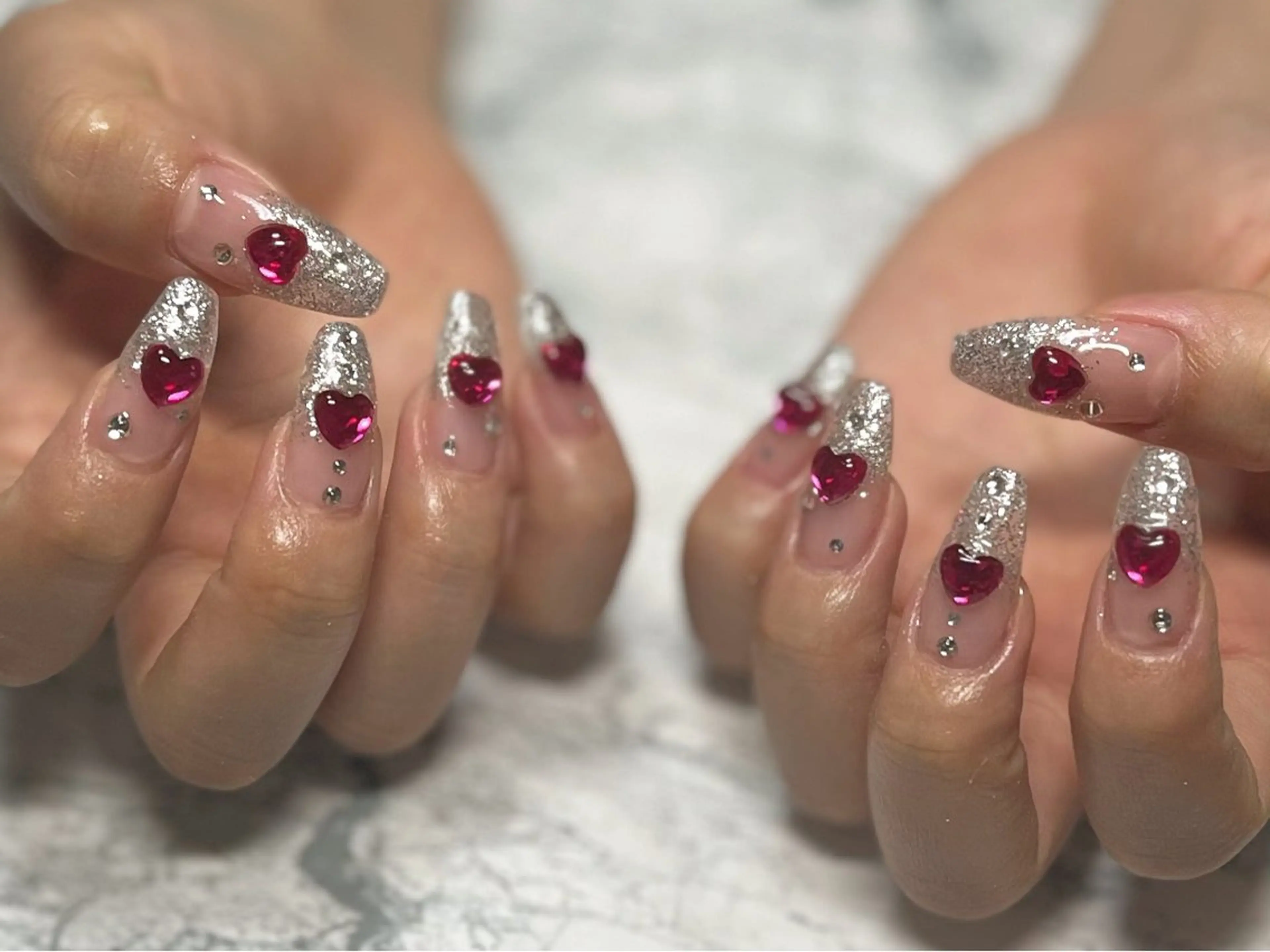 ネイル フットネイル ハート ニュアンスネイル シンプルネイル 春ネイル ネイル フフラ所属・nail fufla ♡yamane♡のネイルデザイン