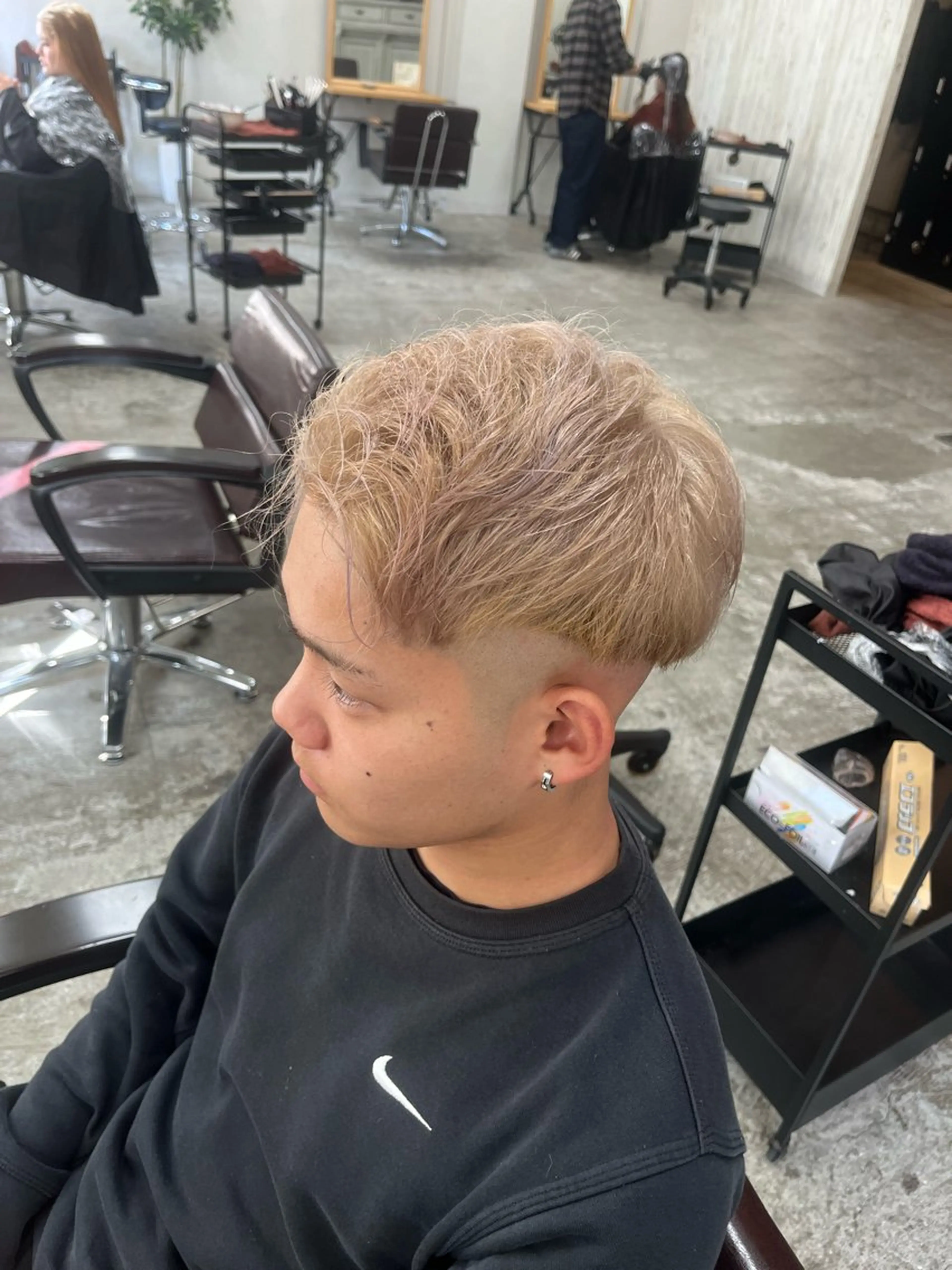 カラー ベージュカラー ミルクティーベージュ シエル倉敷店所属・上野 陸のヘアスタイル