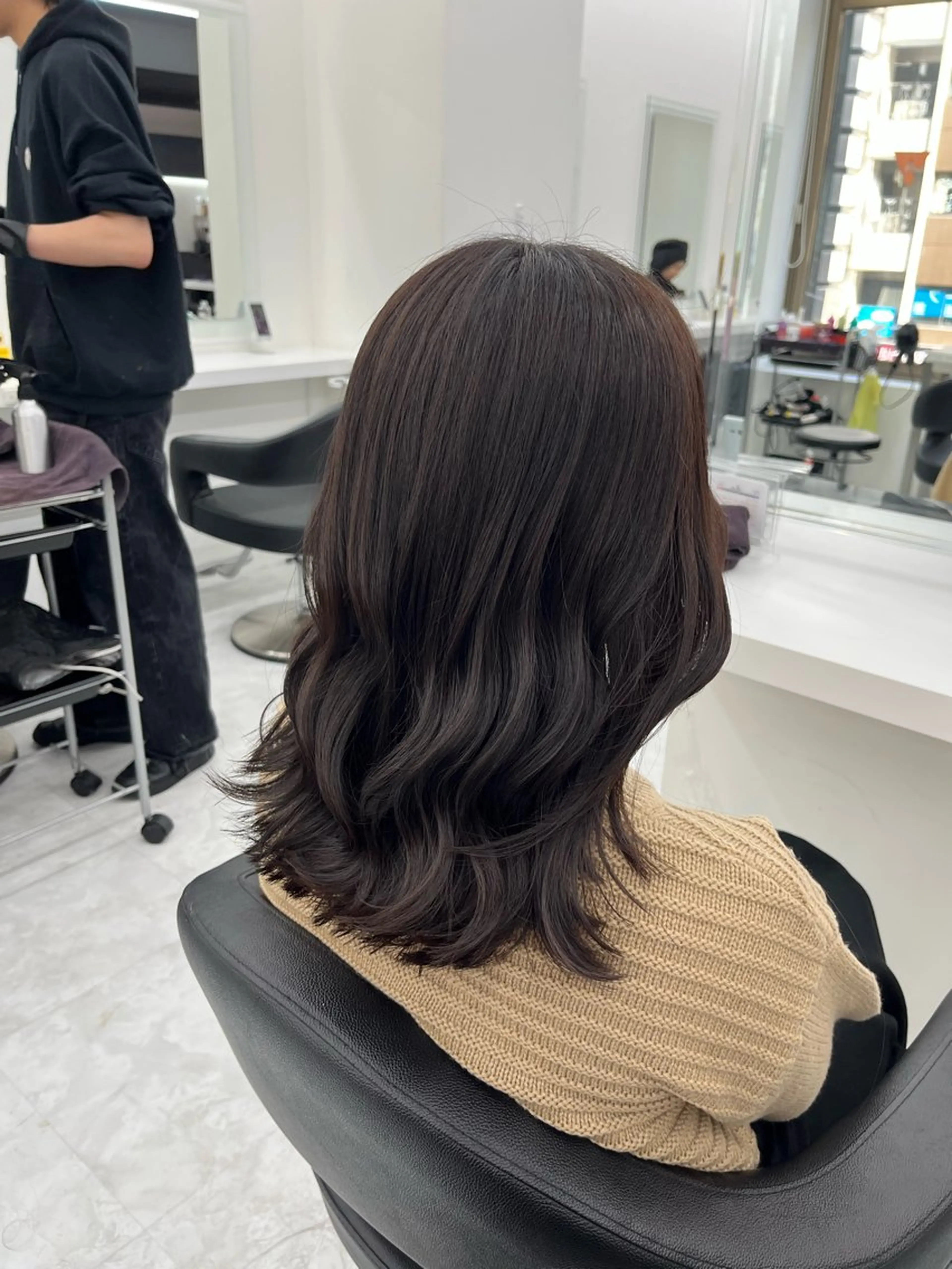 セミロング カラー ブラウンカラー オリーブブラウン ヘアカラー トリートメント 💖トレンド夏 カラー💖FUTAのヘアスタイル