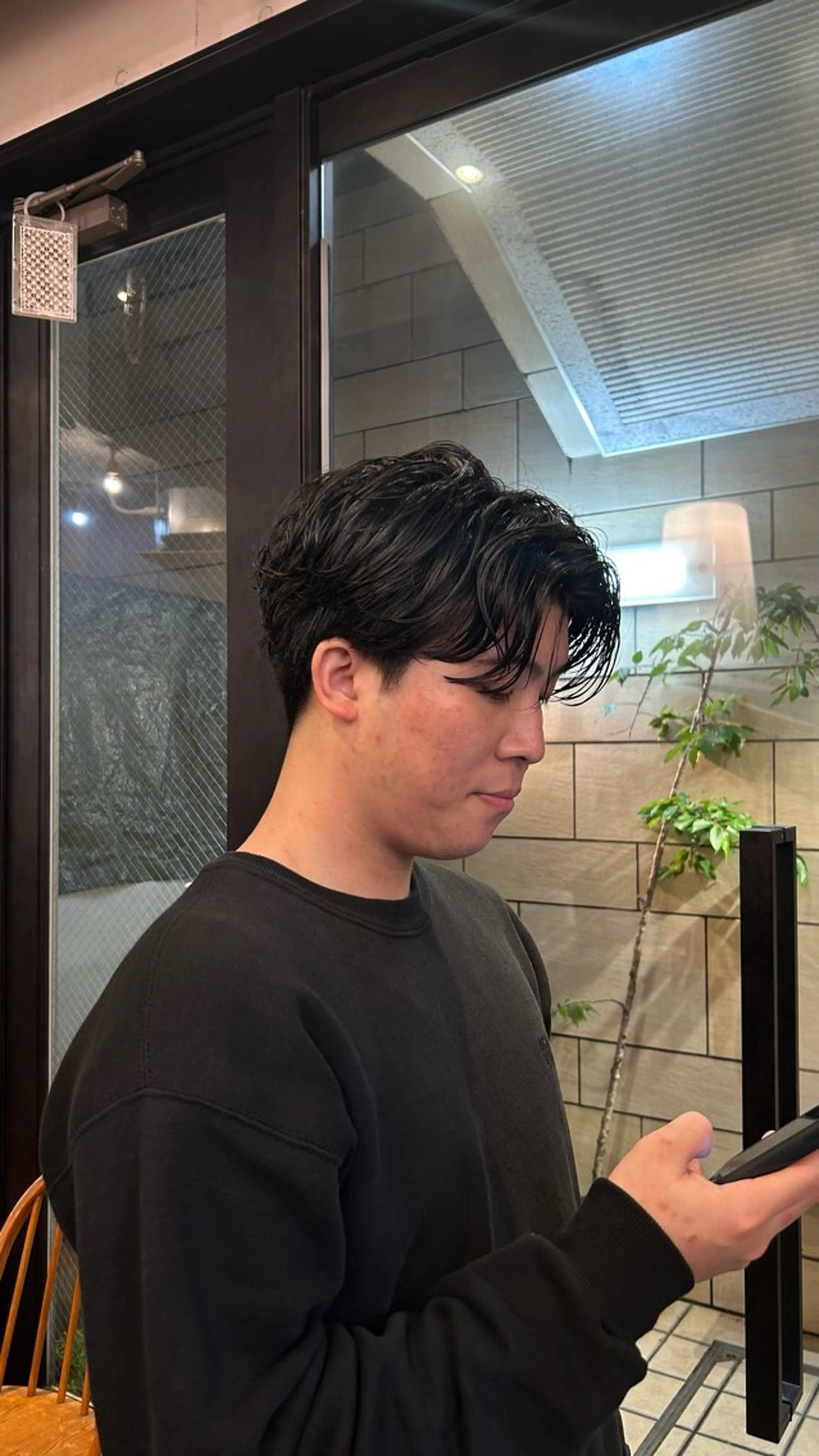 パーマ メンズ センターパート メンズパーマ ニュアンスパーマ カット パーマ トリートメント 🌿ボブ パーマ高橋啓太🌿のヘアスタイル