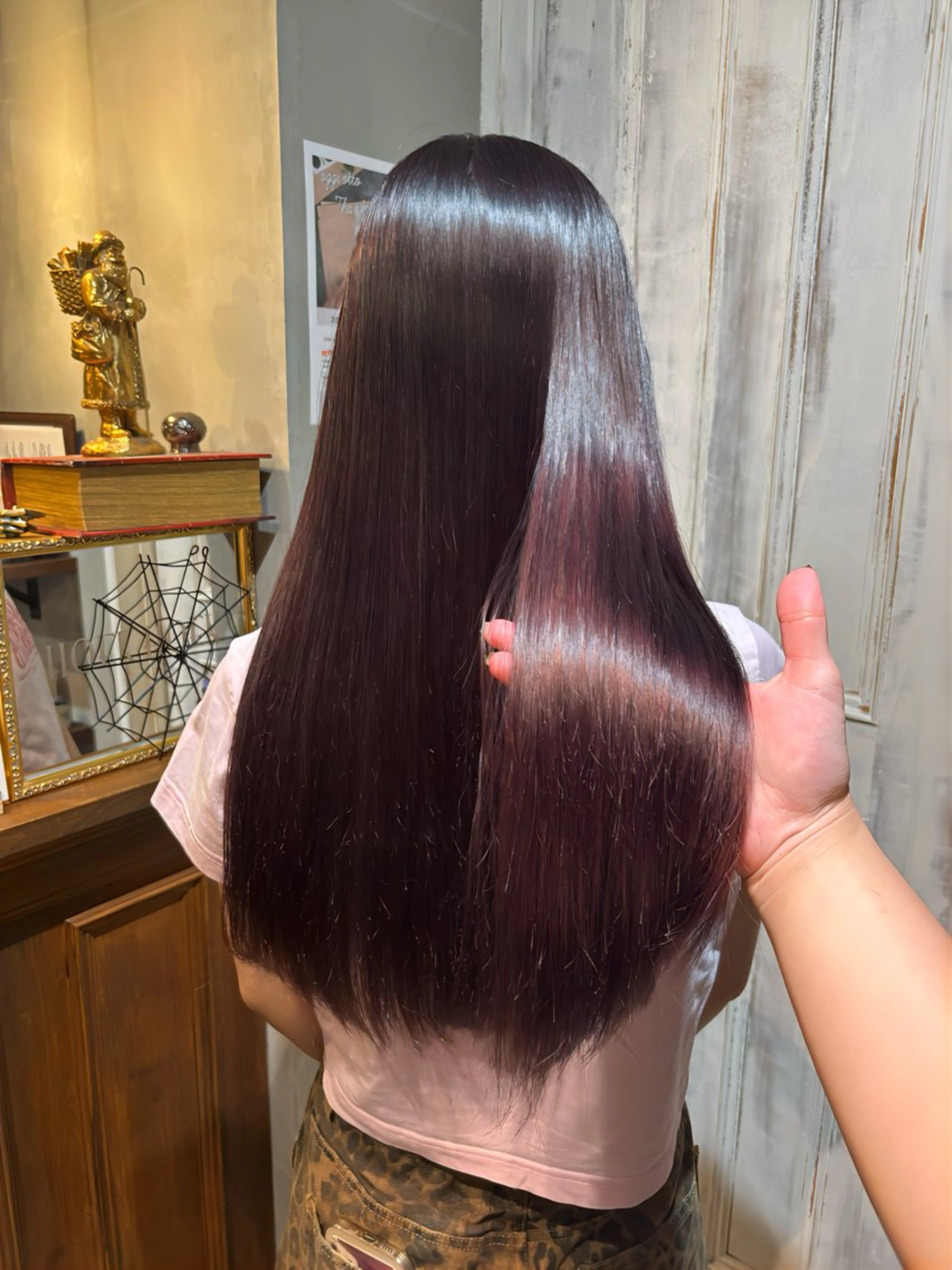 ロング カラー ラベンダーカラー ラベンダーピンク ピンクカラー カット ヘアカラー トリートメント saya 🧸 カット/縮毛矯正のヘアスタイル