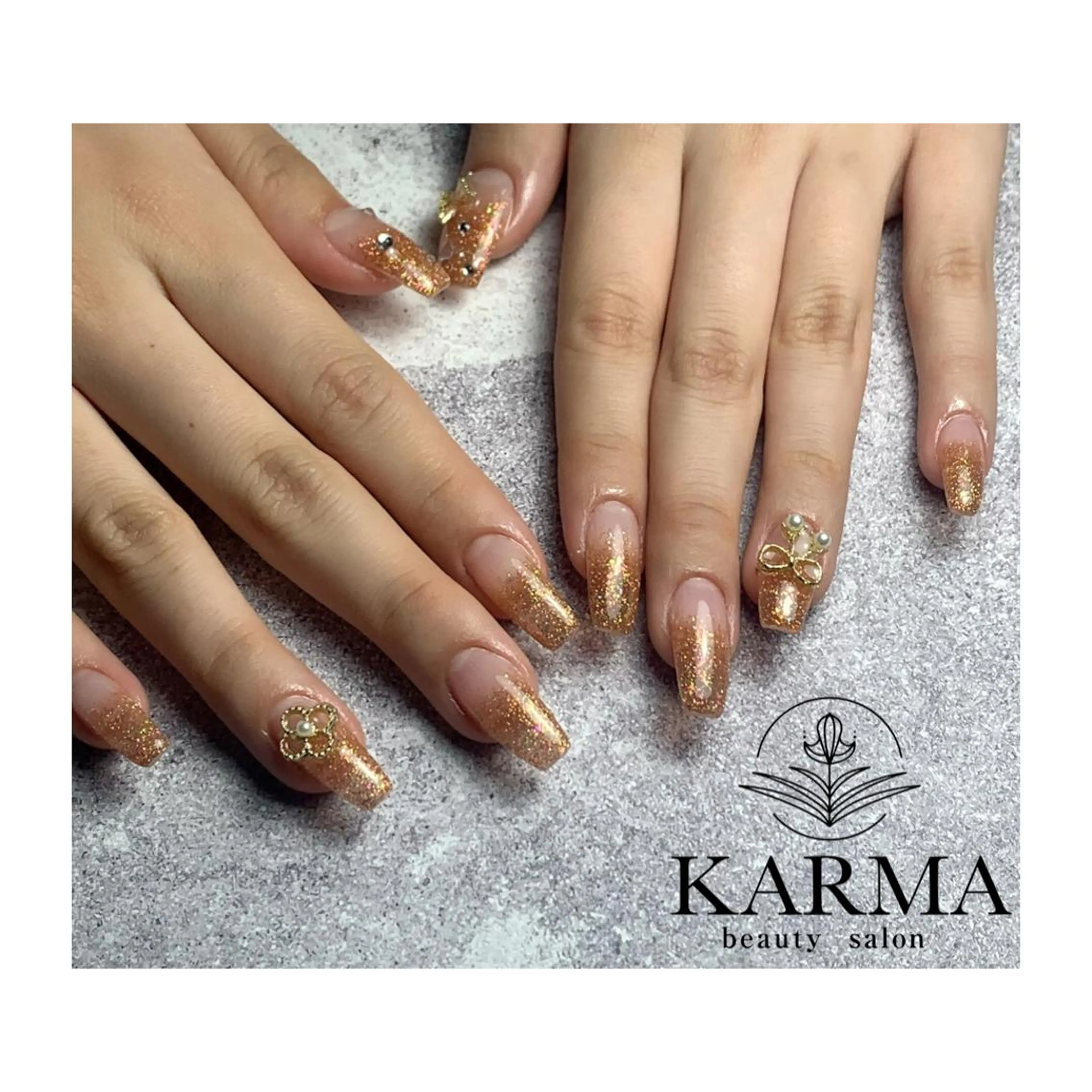ロング ネイル ジェルネイル ハンドネイル KARMA salonのネイルデザイン