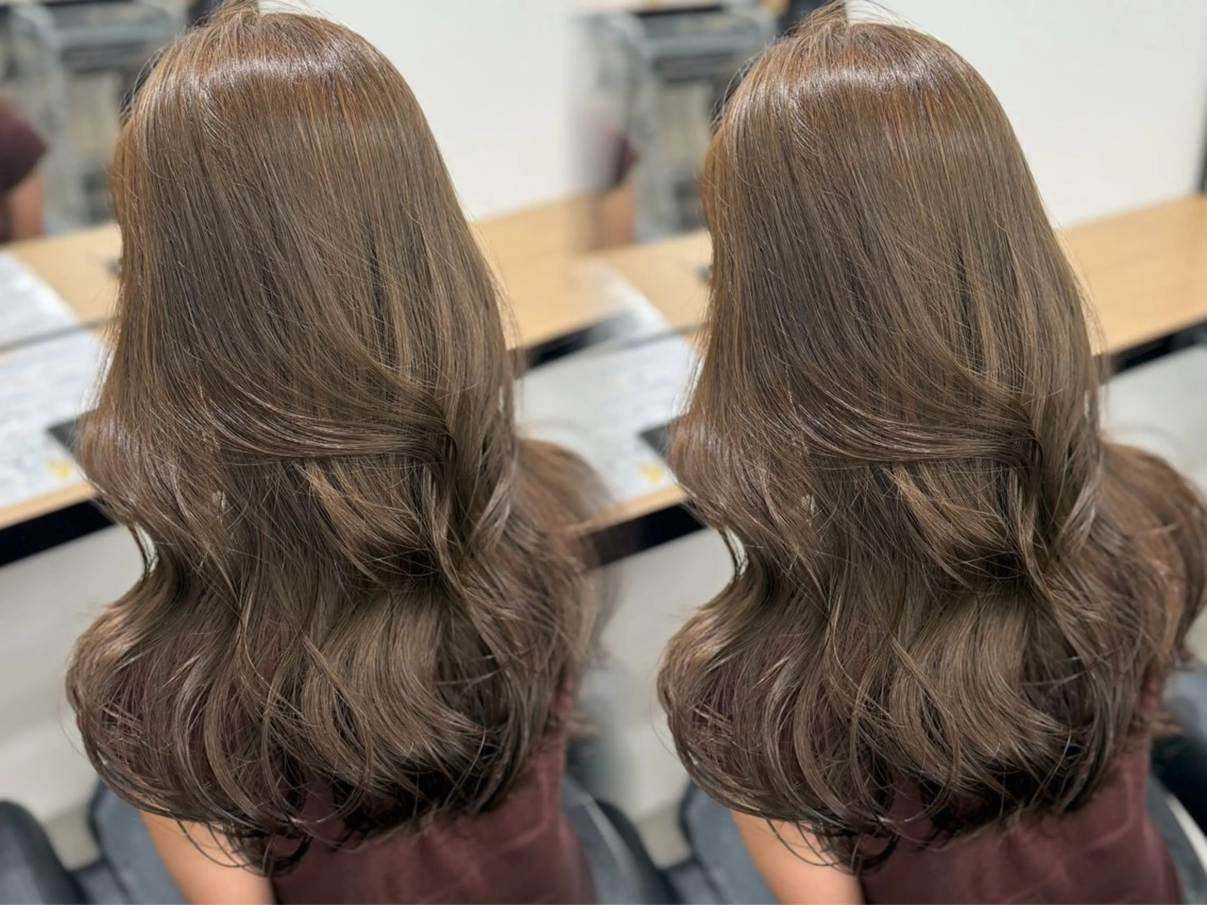 ロング カラー ベージュカラー ブリーチ ダブルカラー ブリーチなしカラー オリーブベージュ Sea Shinjuku所属・ハッシュカット/ 韓国レイヤーTERUのヘアスタイル