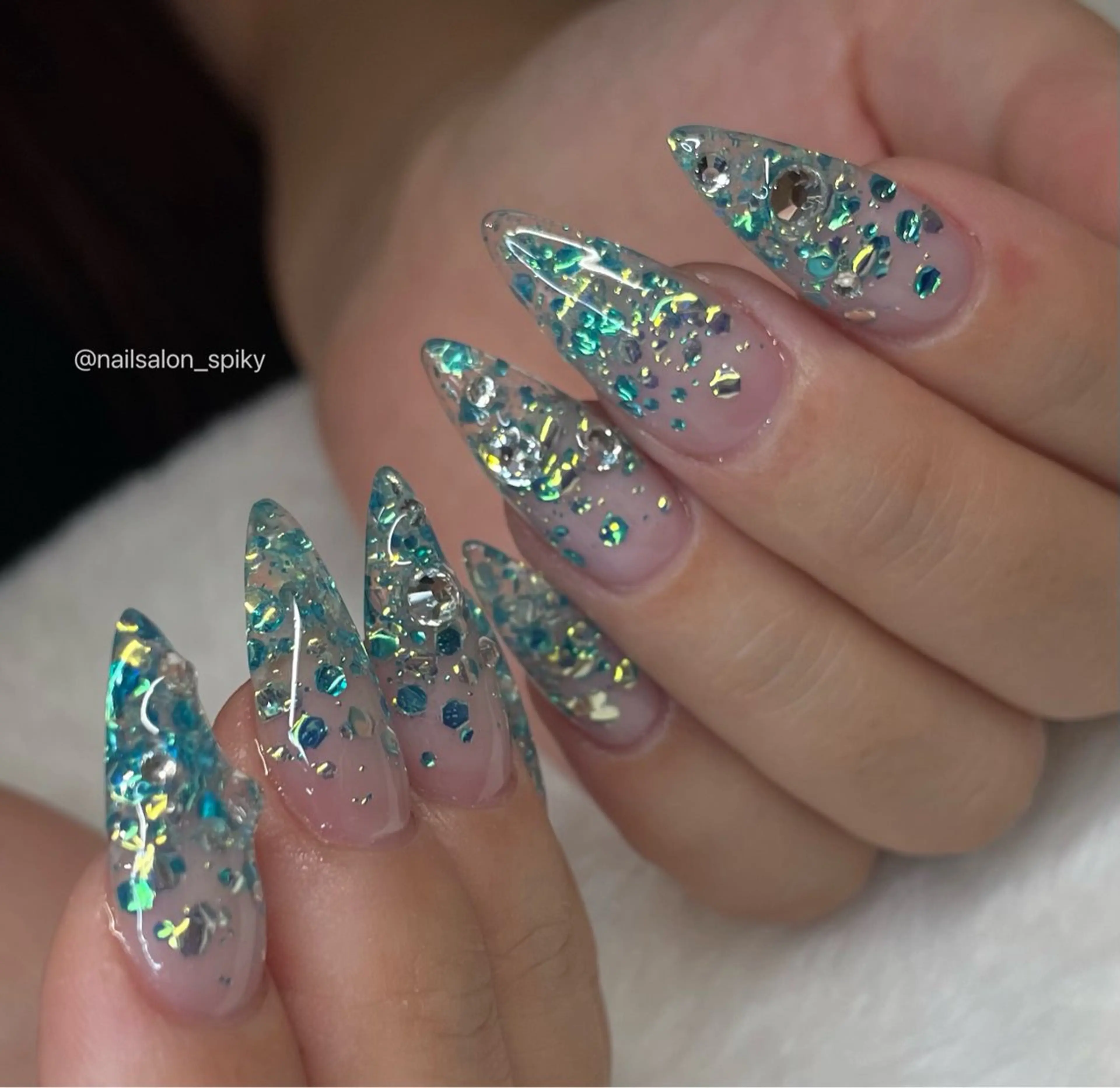 ネイル ハンドネイル Spiky とうげ ふうかのネイルデザイン