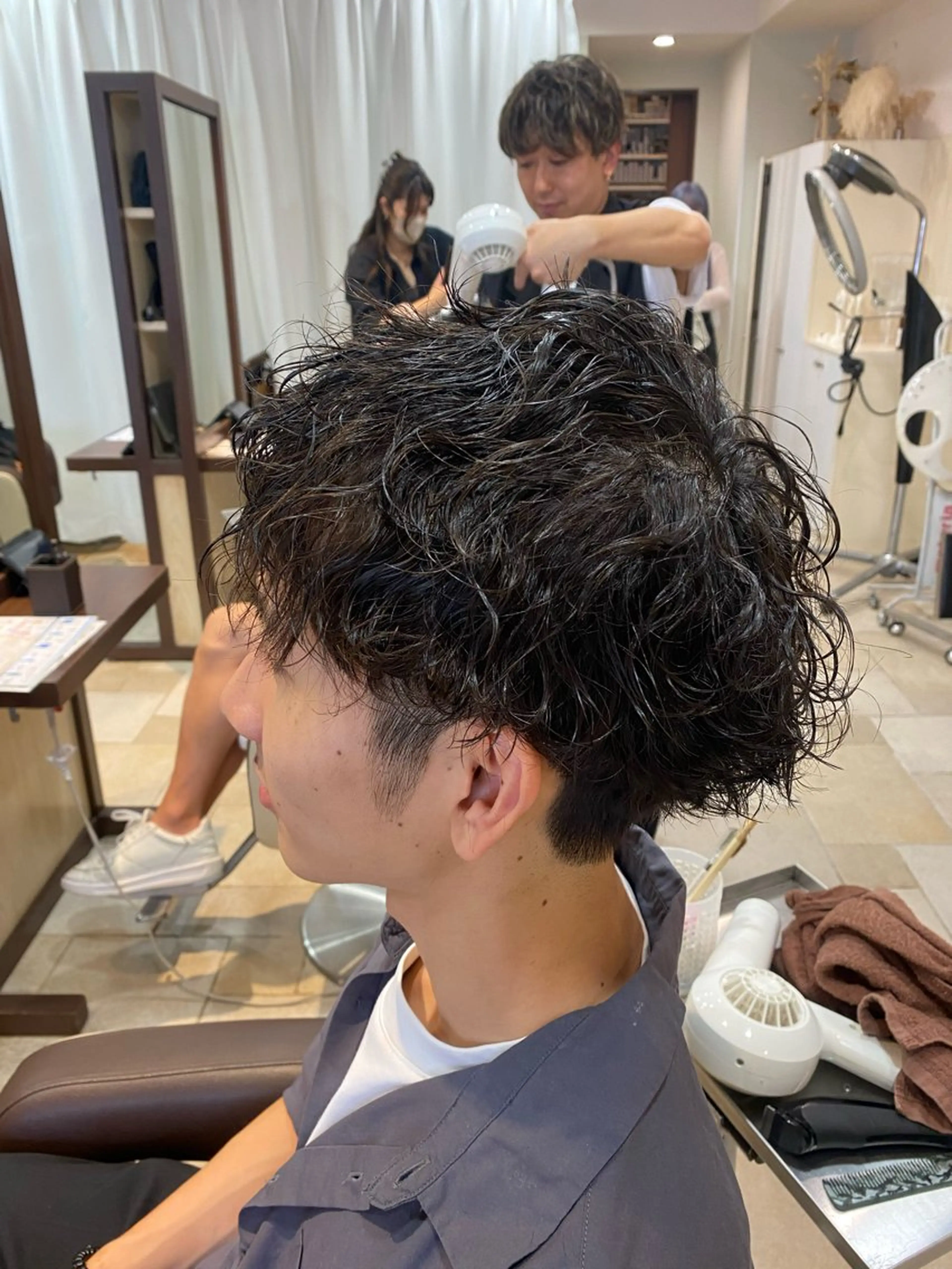 ミディアム パーマ カット パーマ ヘアセット <パーマ&縮毛矯正> 🫧山本勇輝🫧のヘアスタイル
