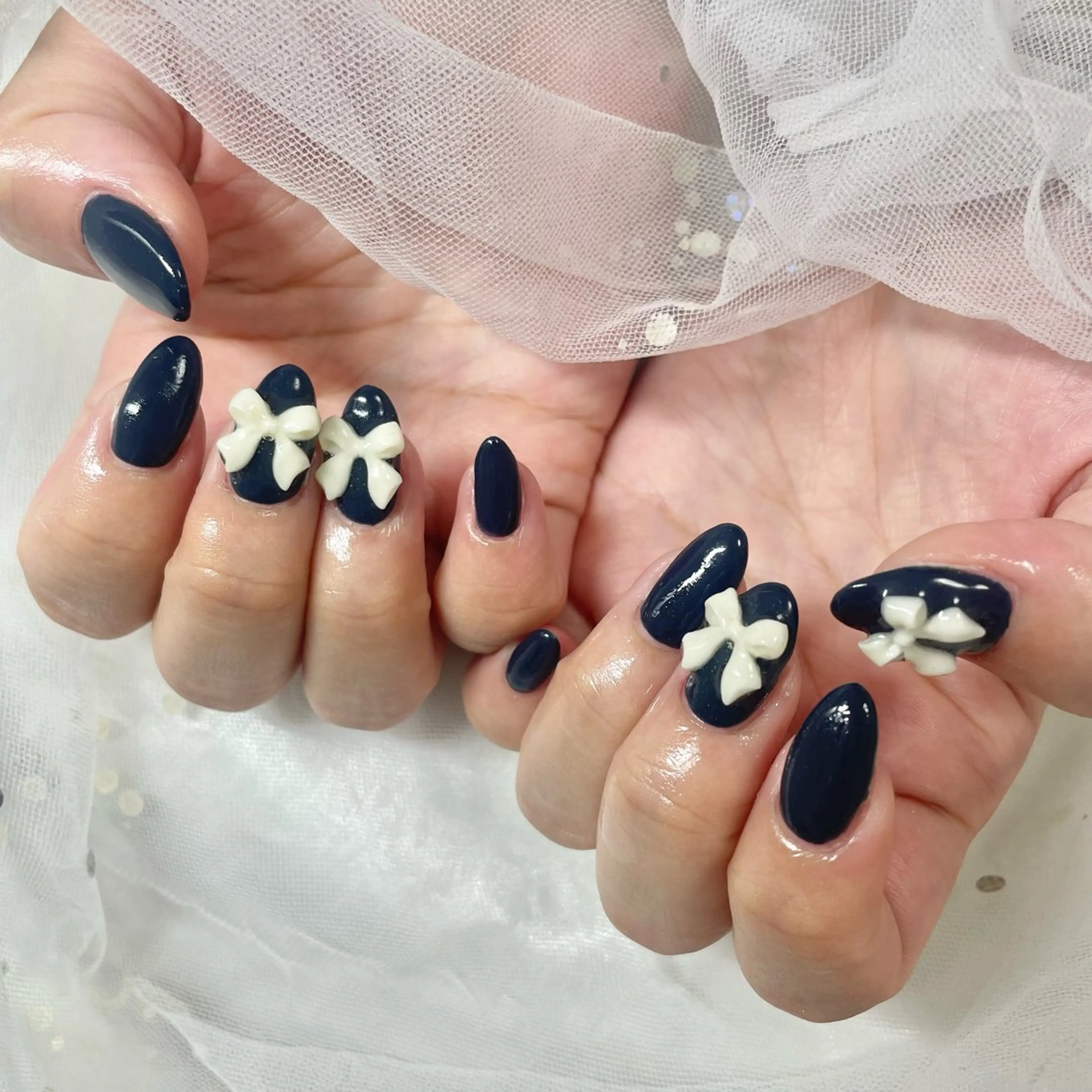 ネイル リボン ハンドネイル フットネイル 🎀AYAKO 🎀中韓ネイルのネイルデザイン