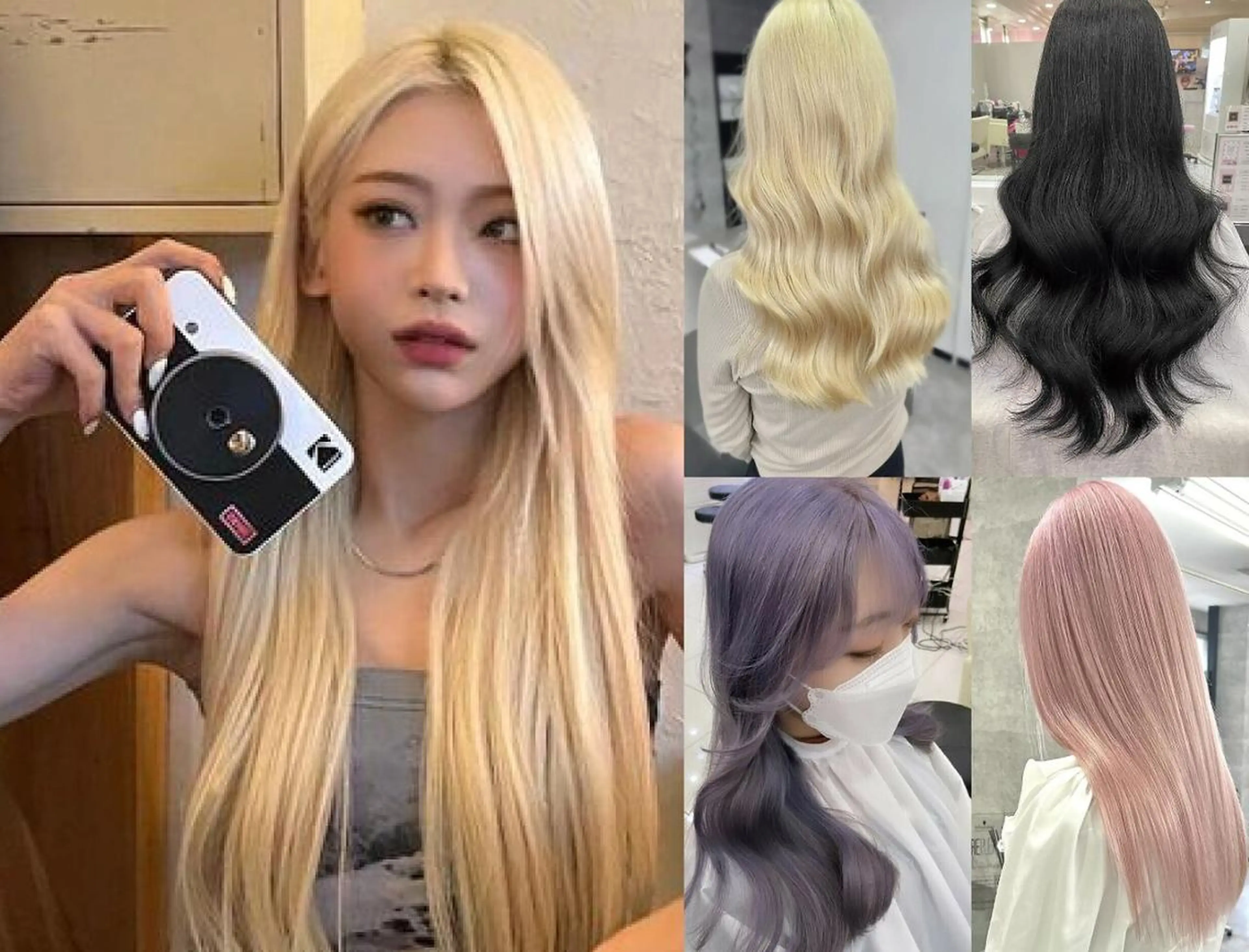 セミロング ✨️韓国風カラー✨️ 最高級エクステ✨️のヘアスタイル