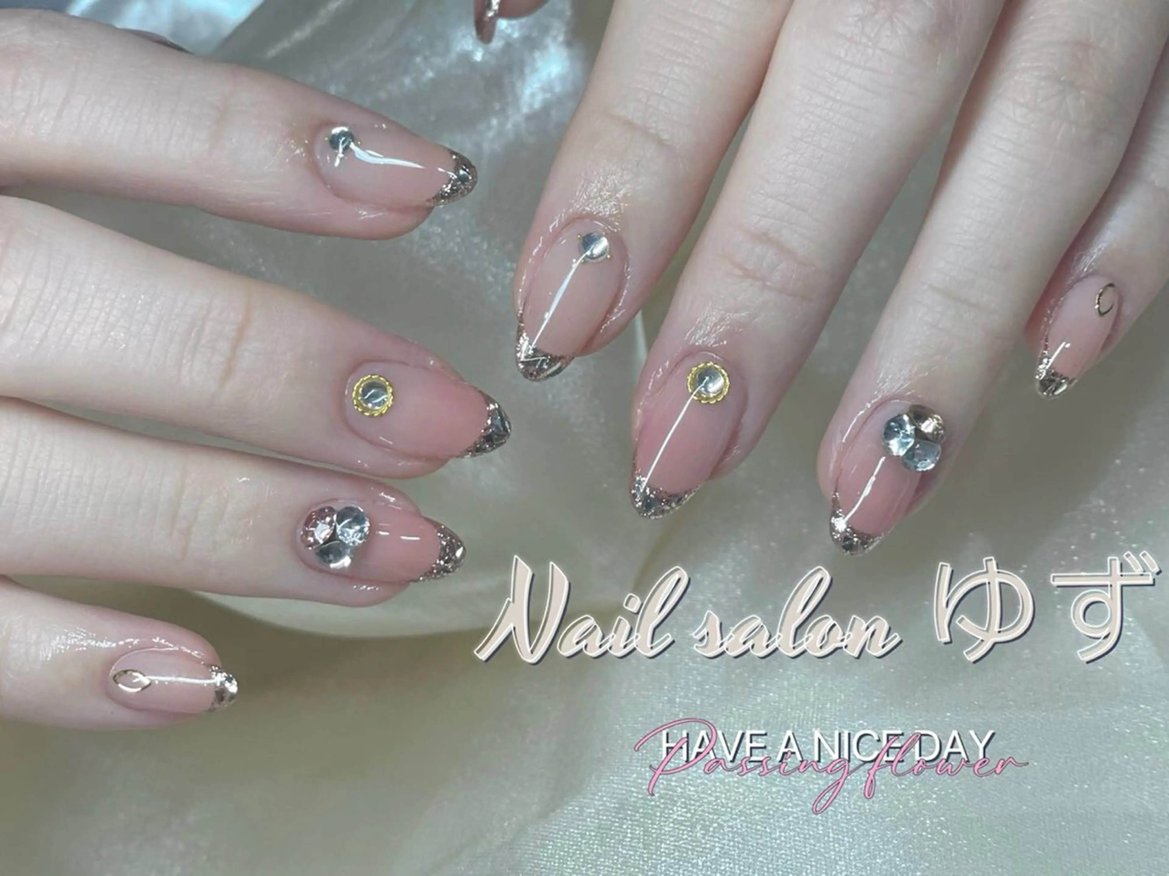 ネイル 長さ出し フットネイル ジェルネイル 韓国ネイル マグネットネイル ゆず Nail Salonのネイルデザイン