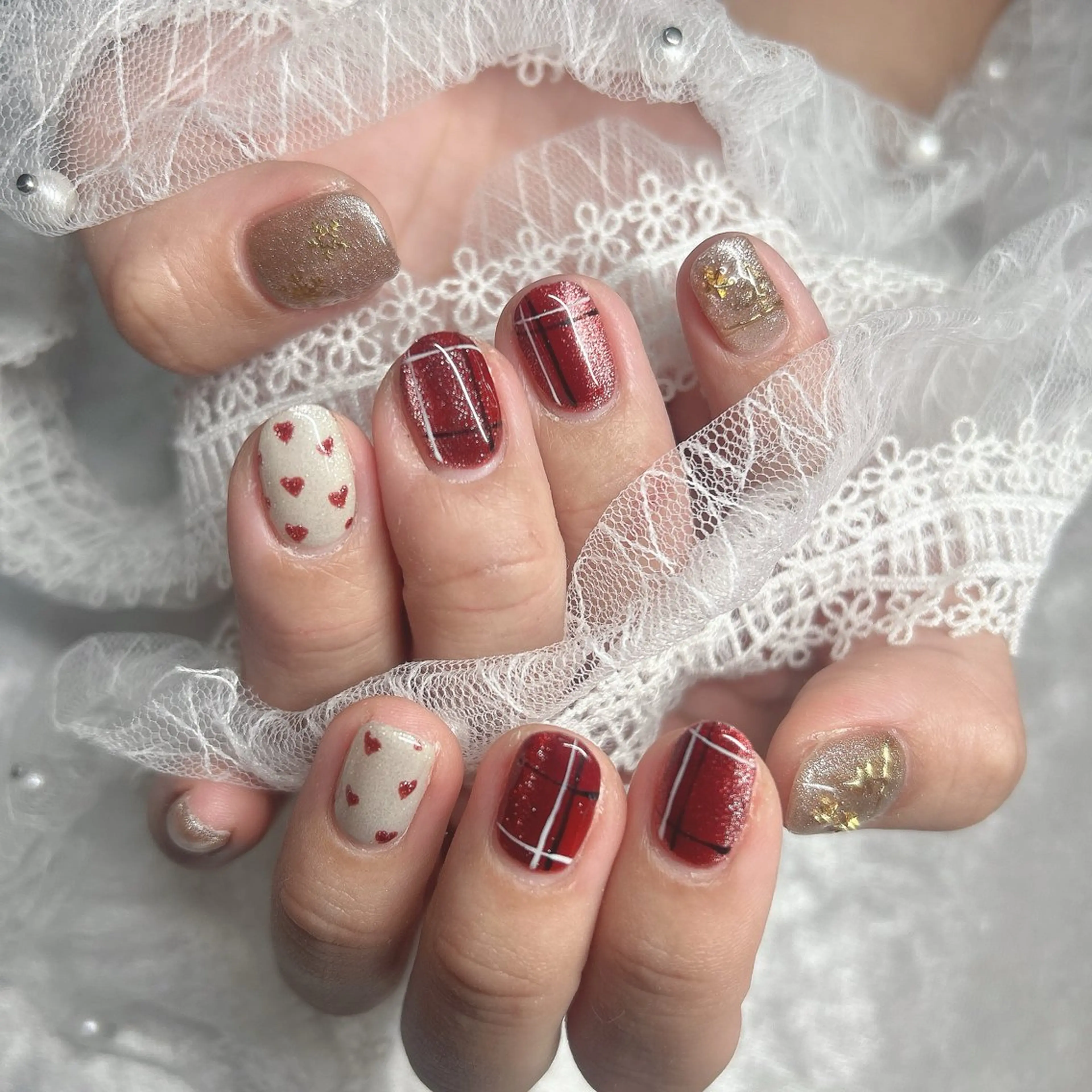 ネイル 冬ネイル クリスマス ハンドネイル Bestnail所属・Best Nail Yu🎀🫧のネイルデザイン