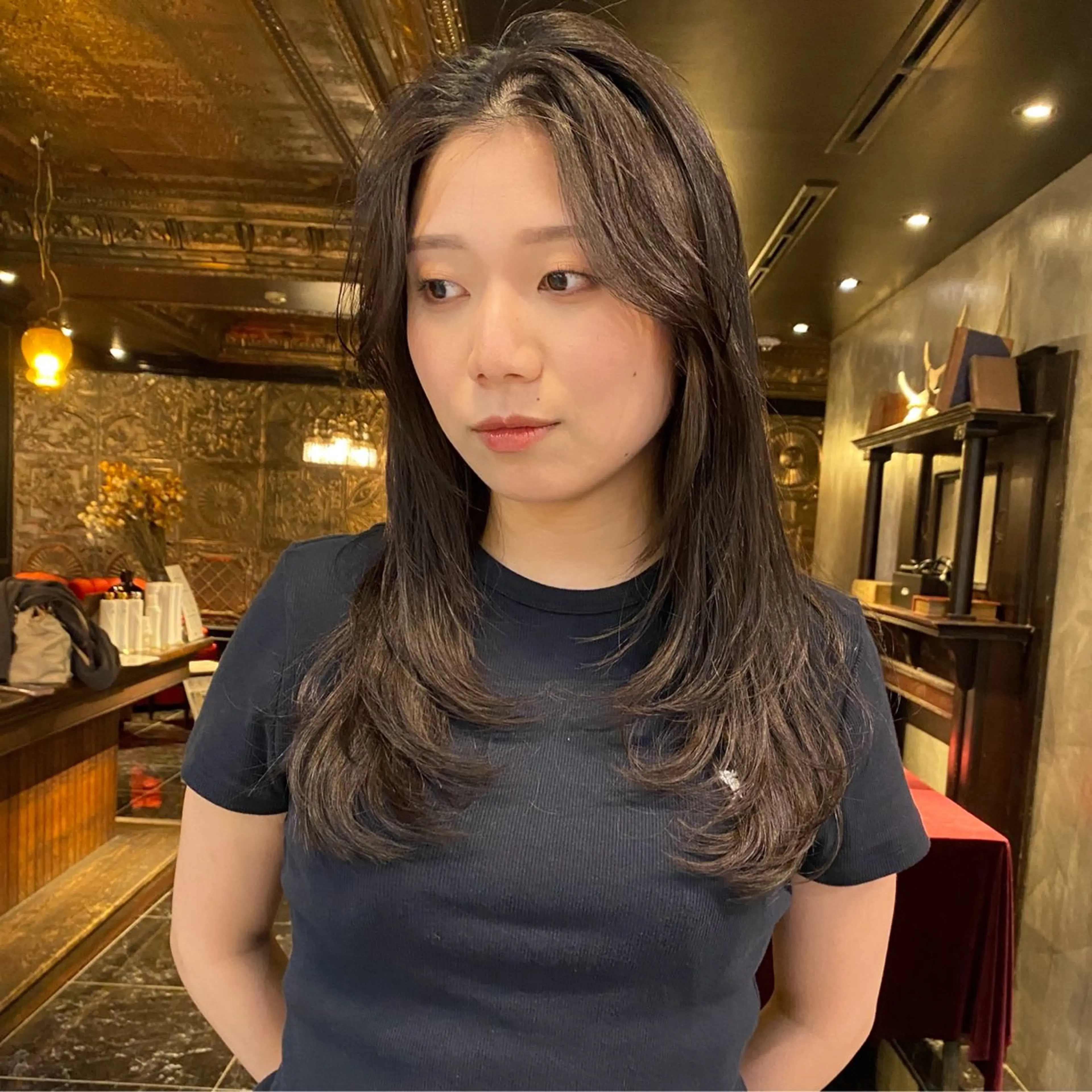 セミロング レイヤーカット ◽️モードヘア◽️ SHOUTOのヘアスタイル