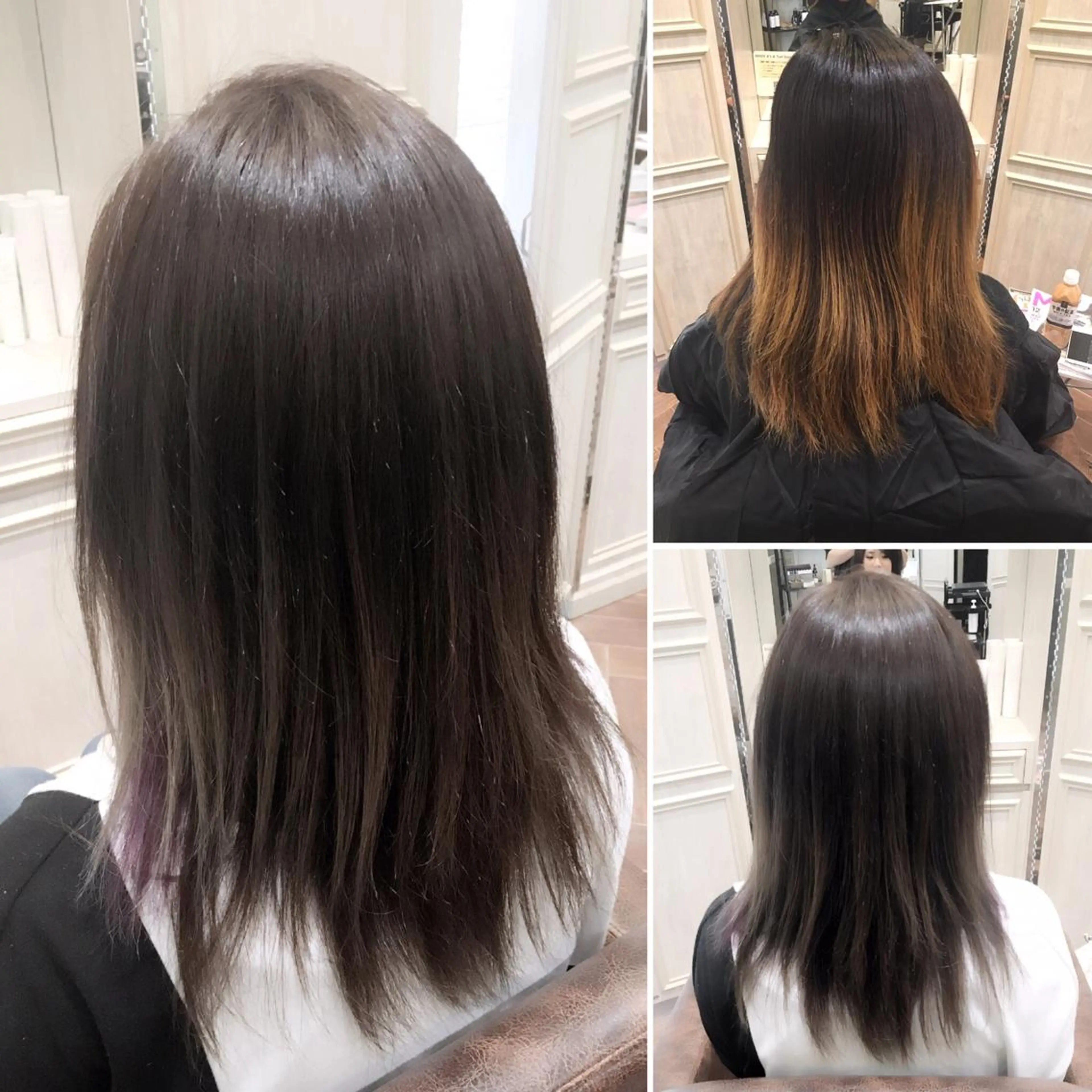 セミロング カラー グレージュ バイオレットカラー 【髪質改善】益田 直幸のヘアスタイル