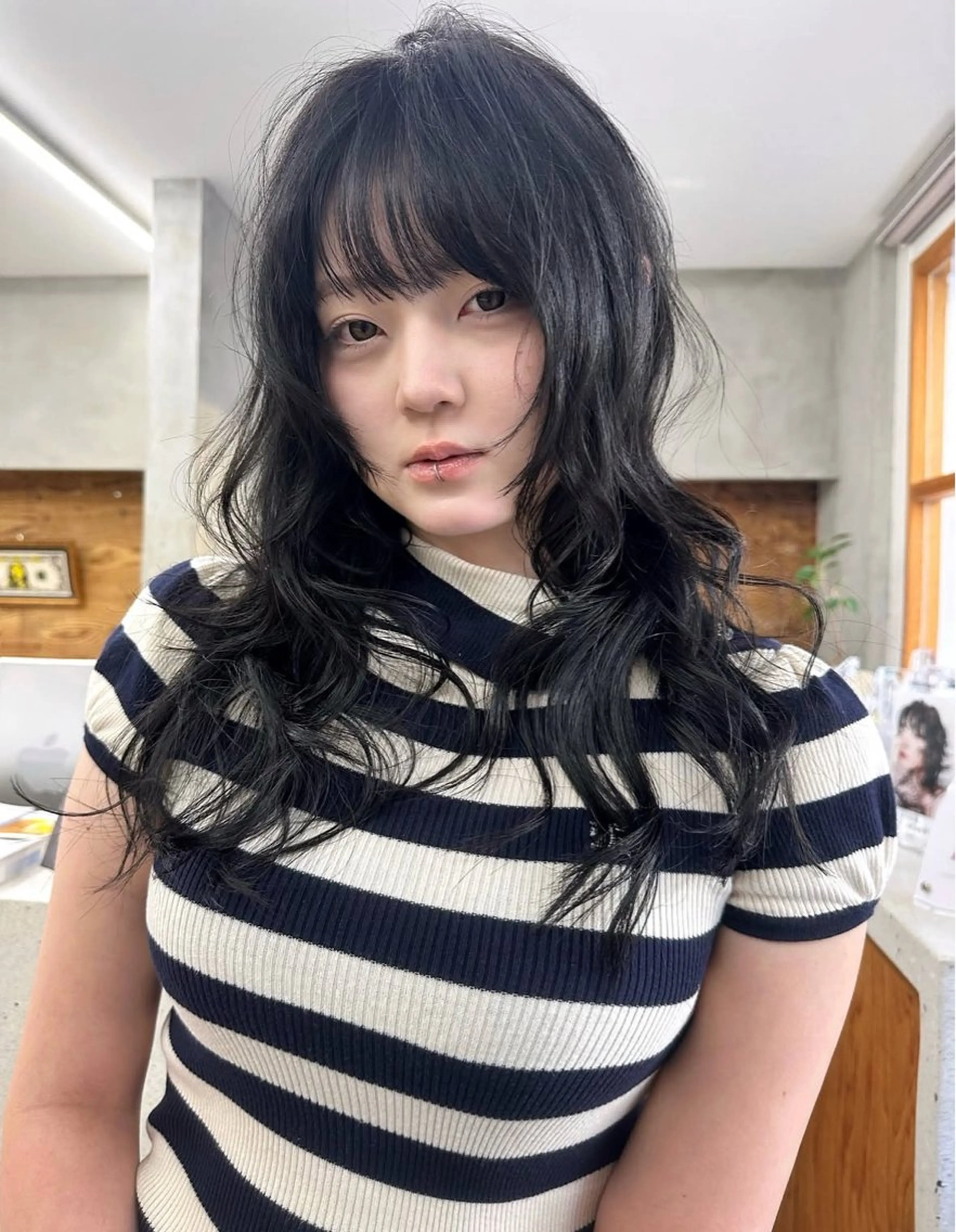 ロング カラー アッシュ カット ヘアカラー パーマ /レイヤー 榛地渉馬 /矢場町のヘアスタイル