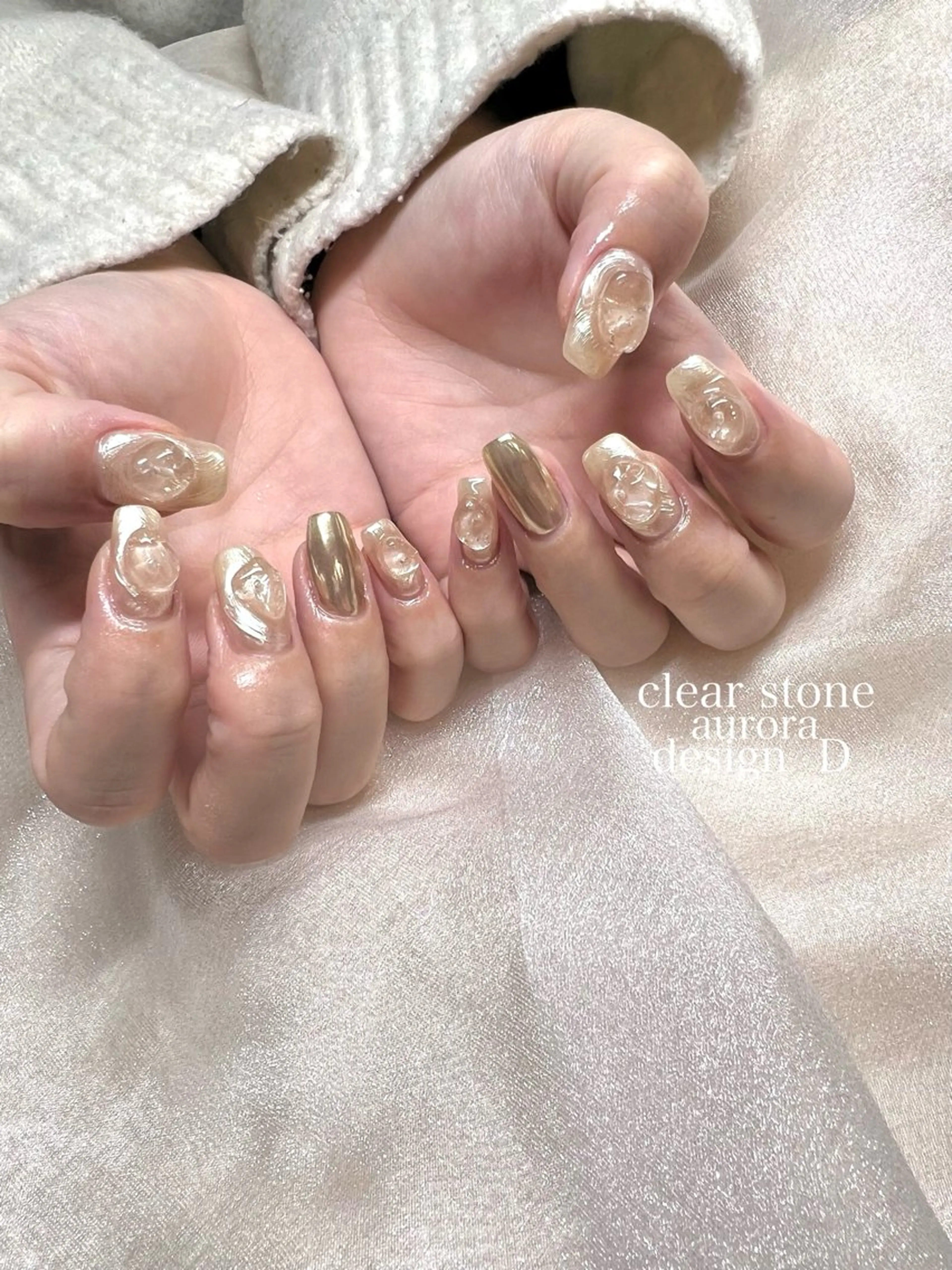 ネイル ミラーネイル ワンカラーネイル ハンドネイル Belinda Nailのネイルデザイン