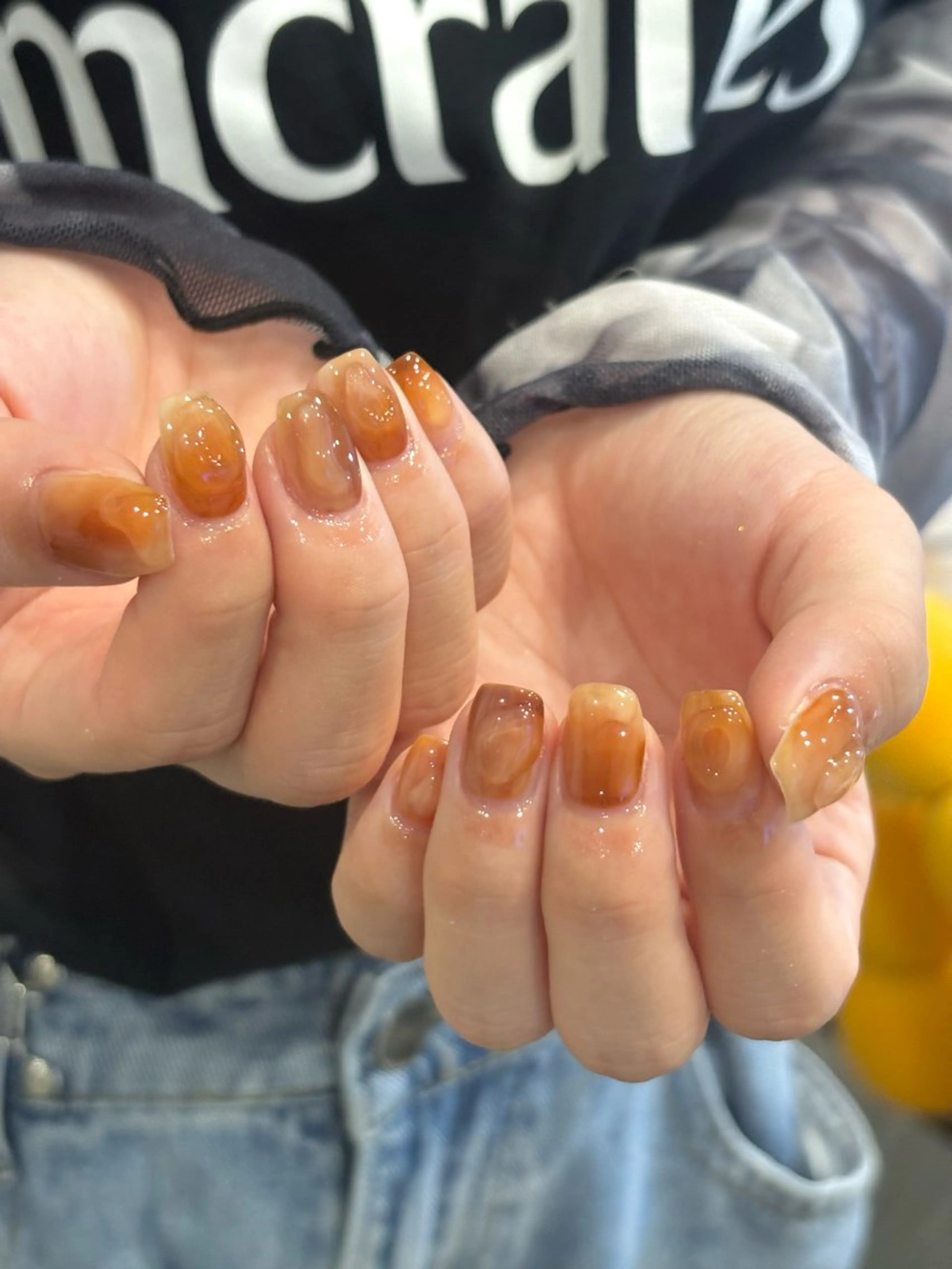 ネイル ジェルネイル ニュアンスネイル パラジェル ぷっくりネイル ハンドネイル to:que(トーク)所属・本町🤍パラジェル 自爪育成✨🤍のネイルデザイン