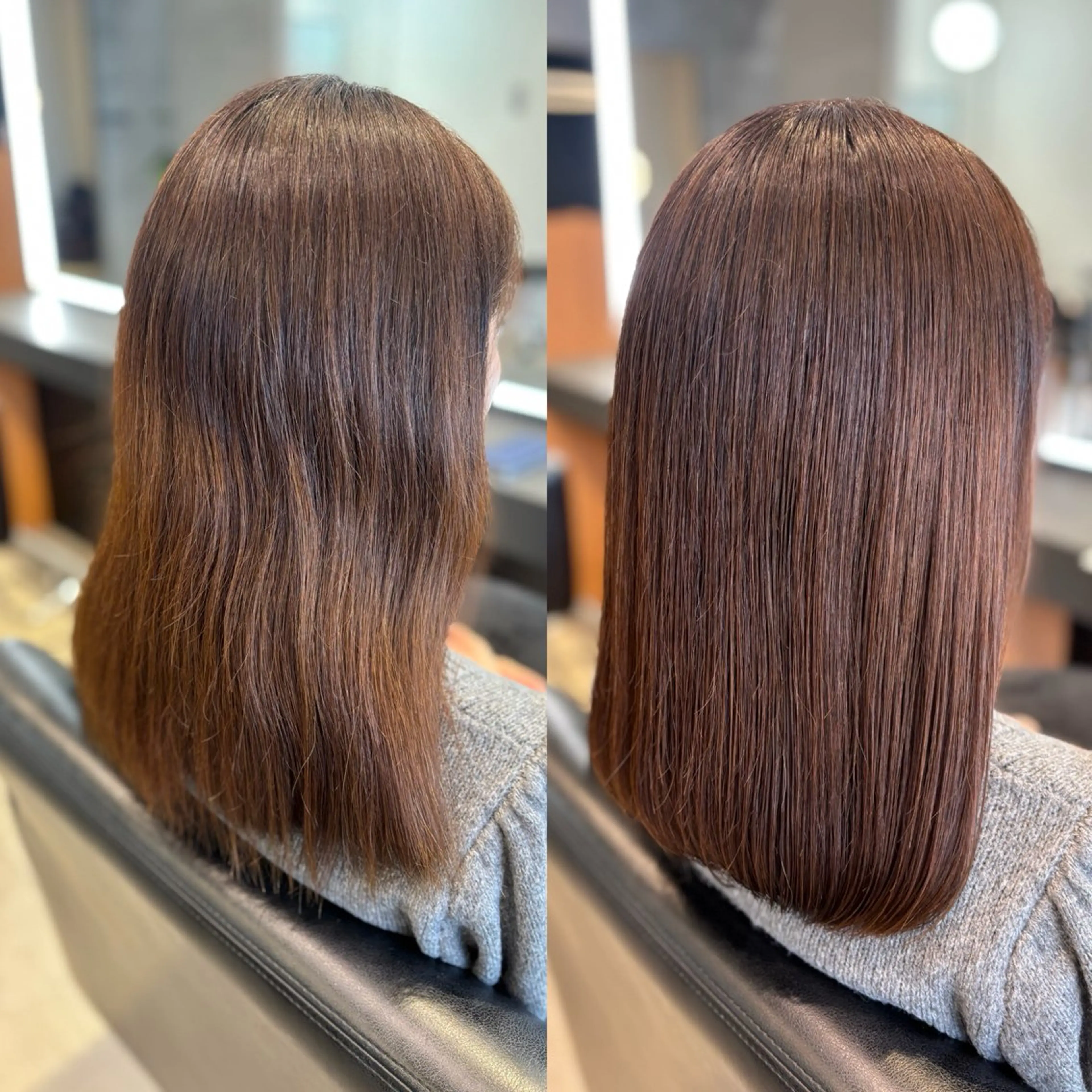 ミディアム トリートメント カット ヘアカラー トリートメント RABU（ému） 伏見/髪質改善のヘアスタイル