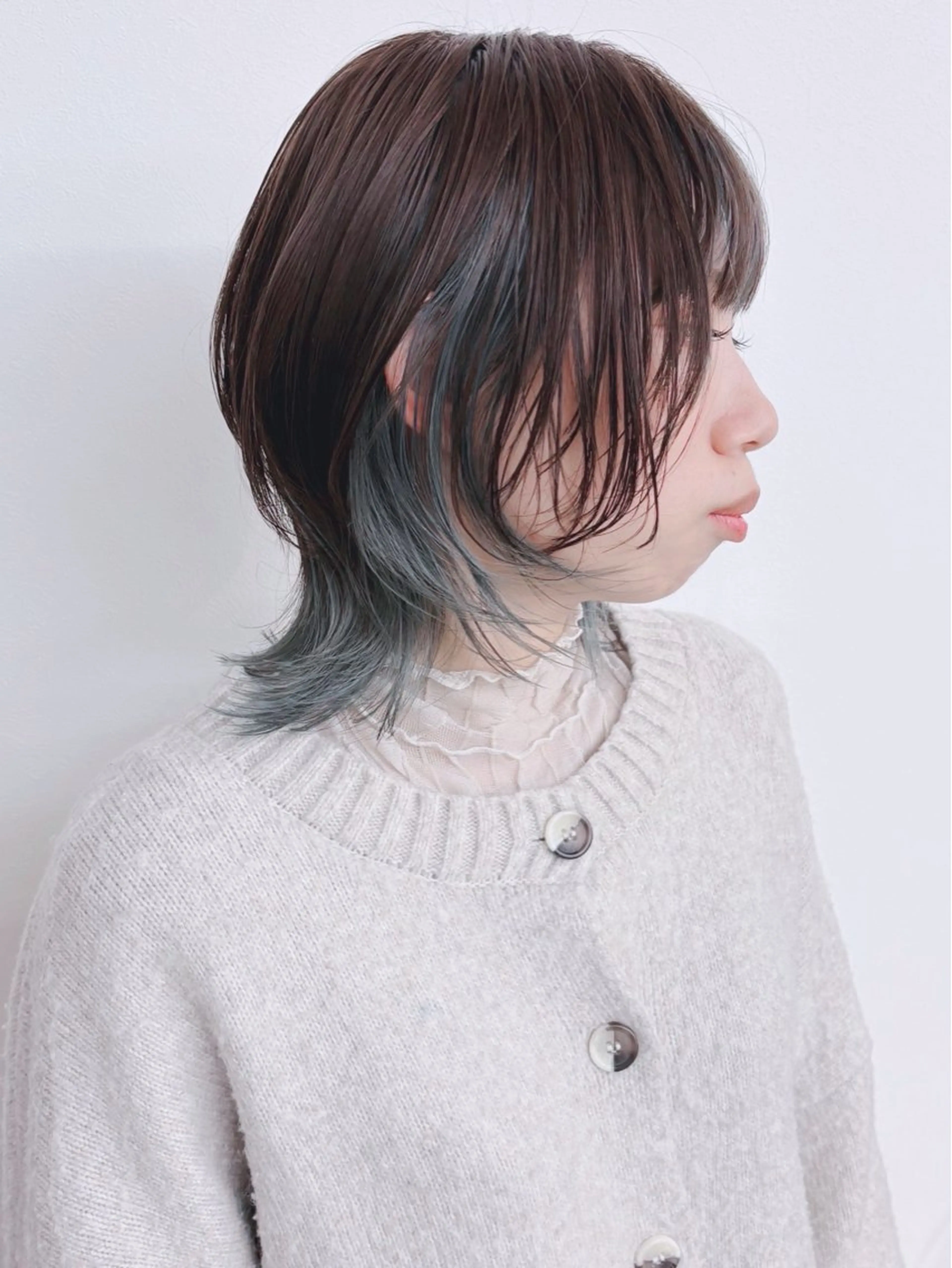 ミディアム ウルフカット カット ウルフ／レイヤー 🐺🌀寺門和紗のヘアスタイル