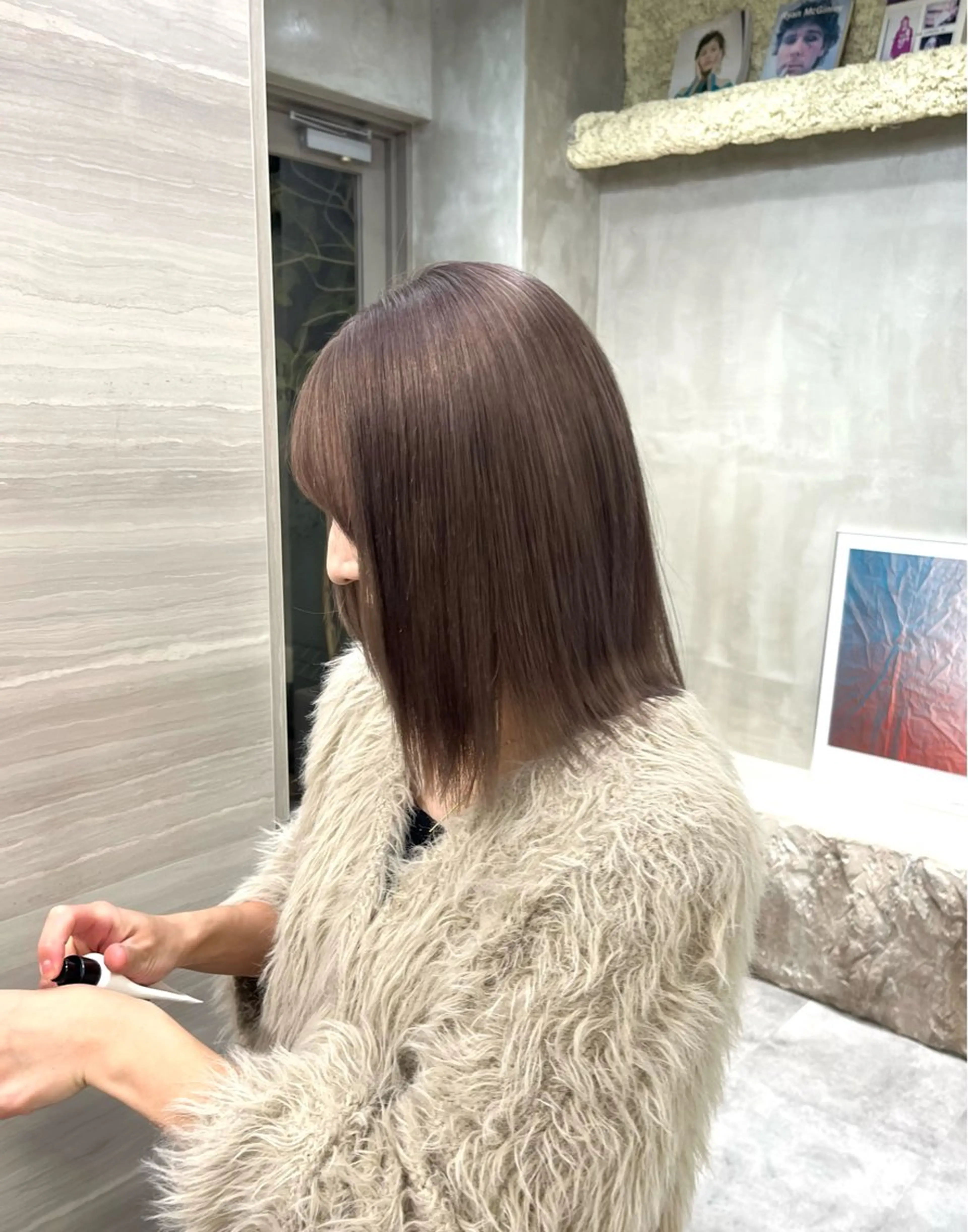 ロング カラー ブリーチ 透明感カラー ラベンダーカラー ヘアカラー トリートメント the path ナツミのヘアスタイル