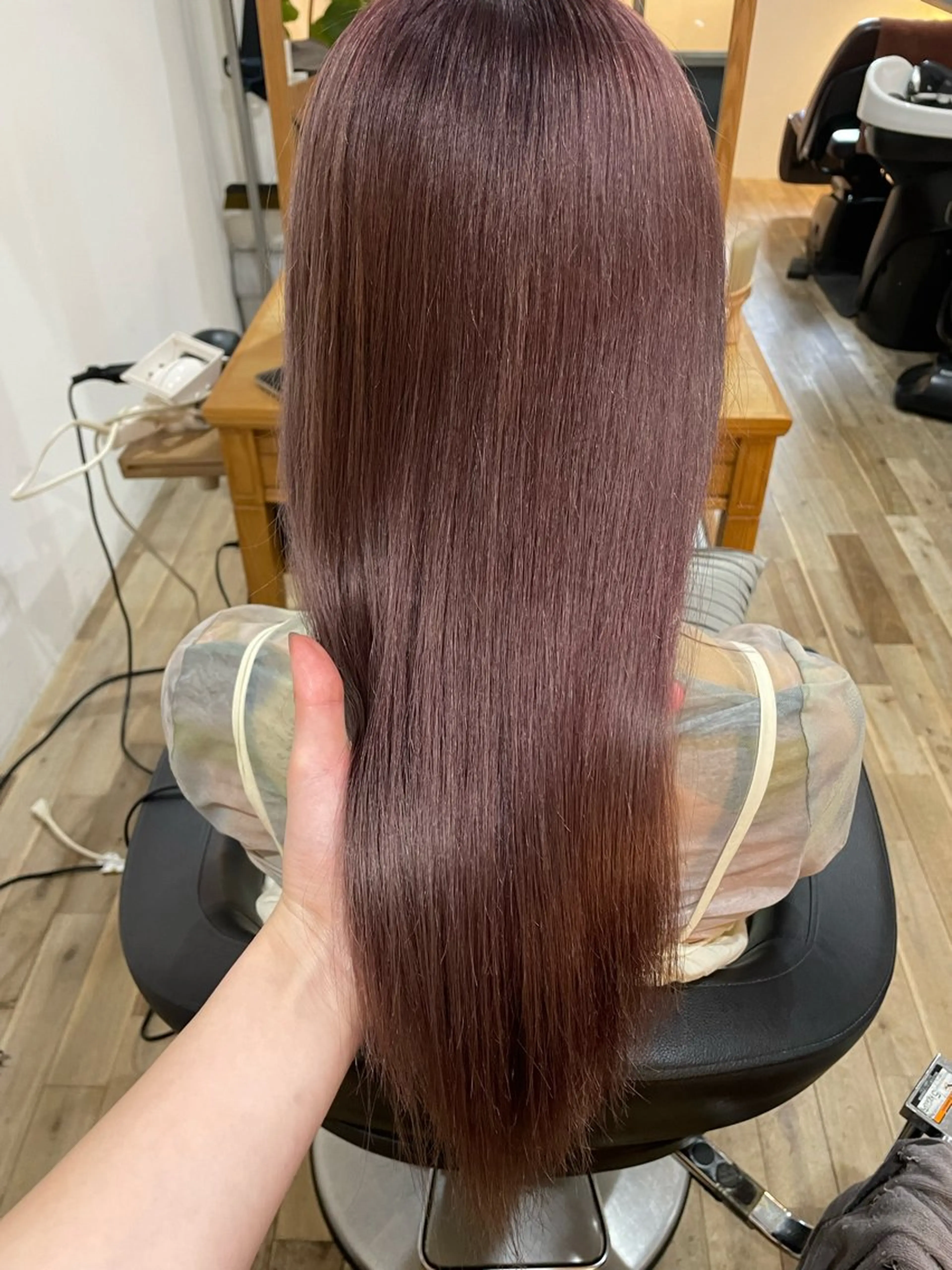 ロング カラー ラベンダーカラー ピンクカラー ピンクラベンダー 顔周りカット 🎀サヤカ🎀のヘアスタイル