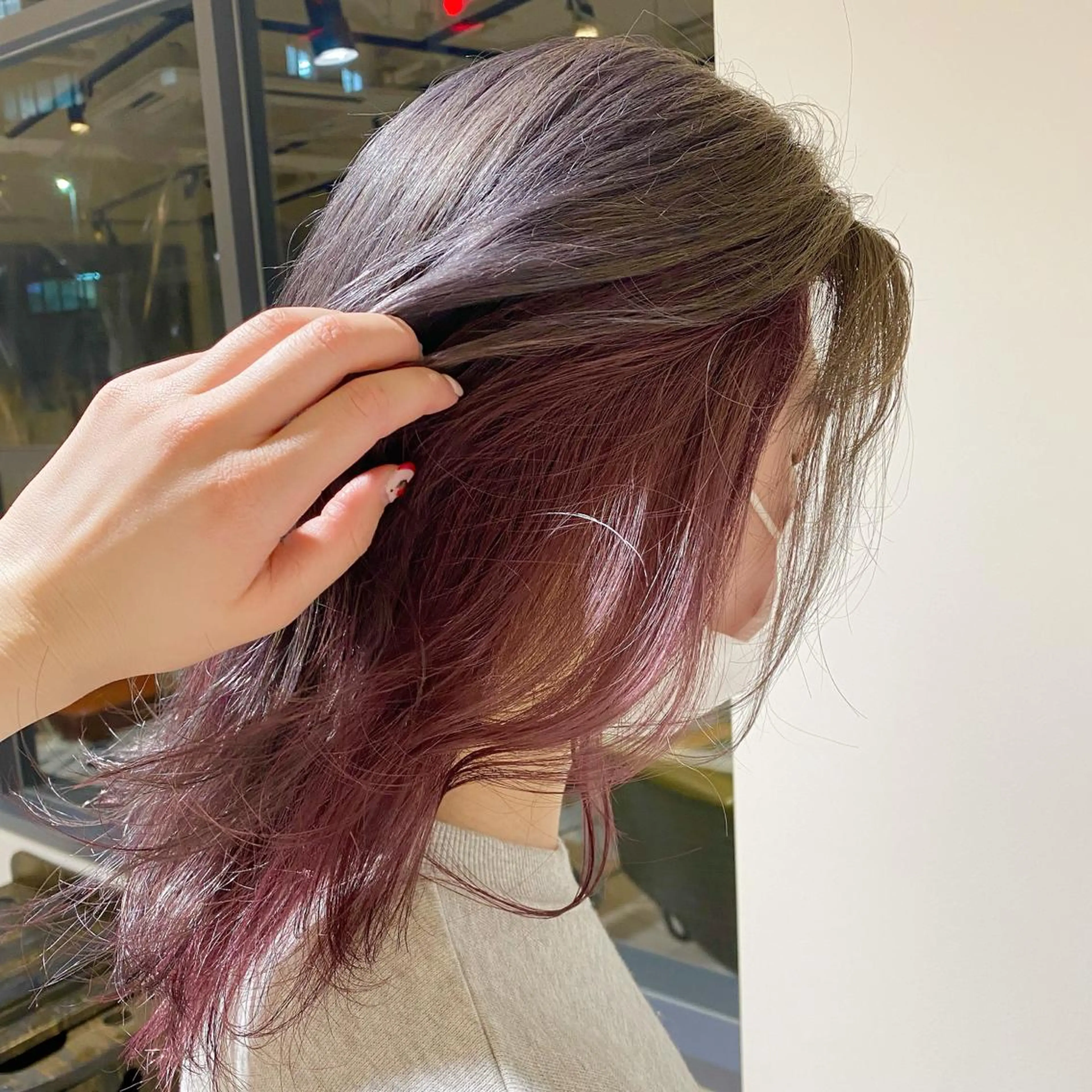 ミディアム カラー ラベンダーカラー ピンクカラー ピンクラベンダー シルバー 関口 桃花🌷 暖色カラーのヘアスタイル