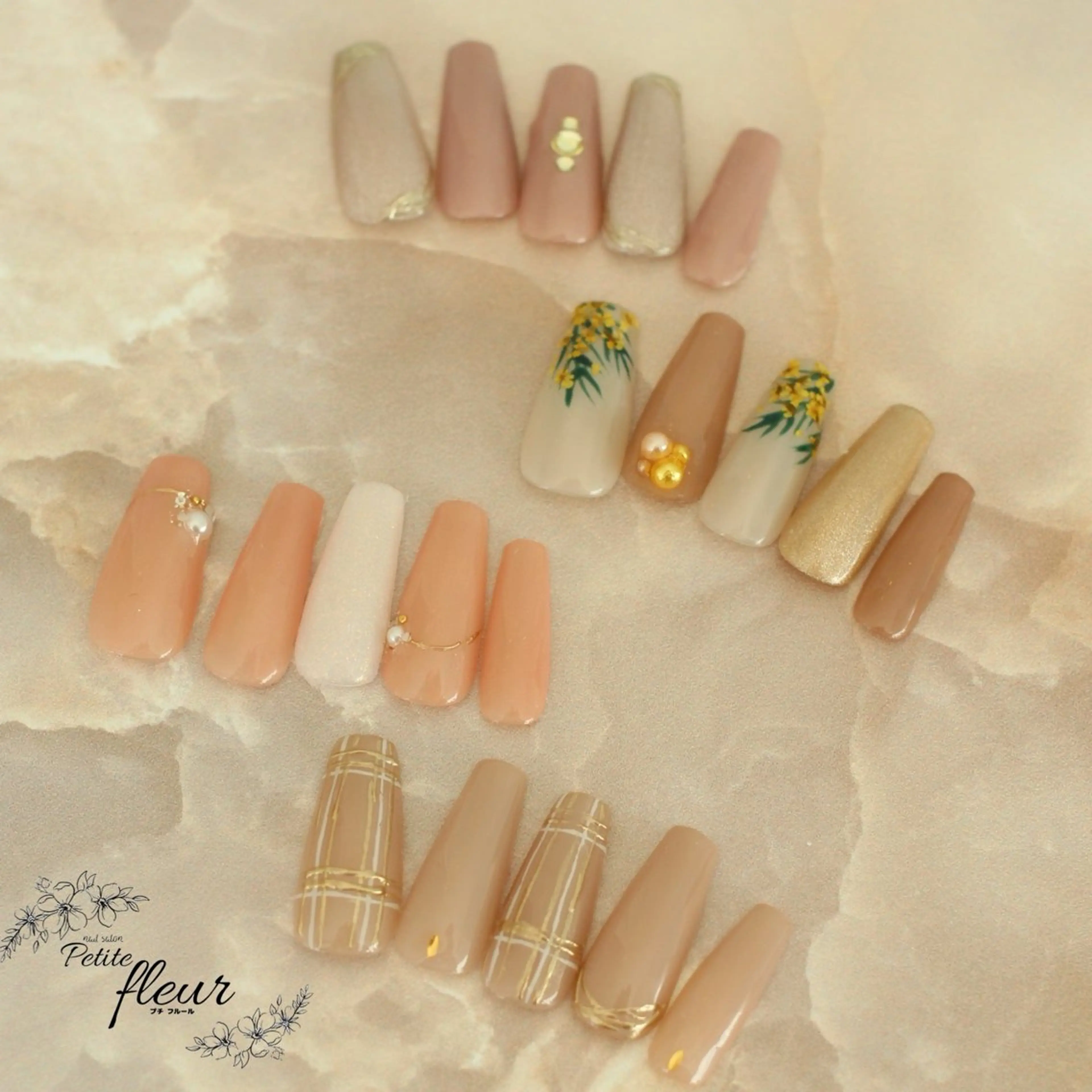 ネイル ハンドネイル ❁⃘*。Petite fleur❁⃘*りさのネイルデザイン