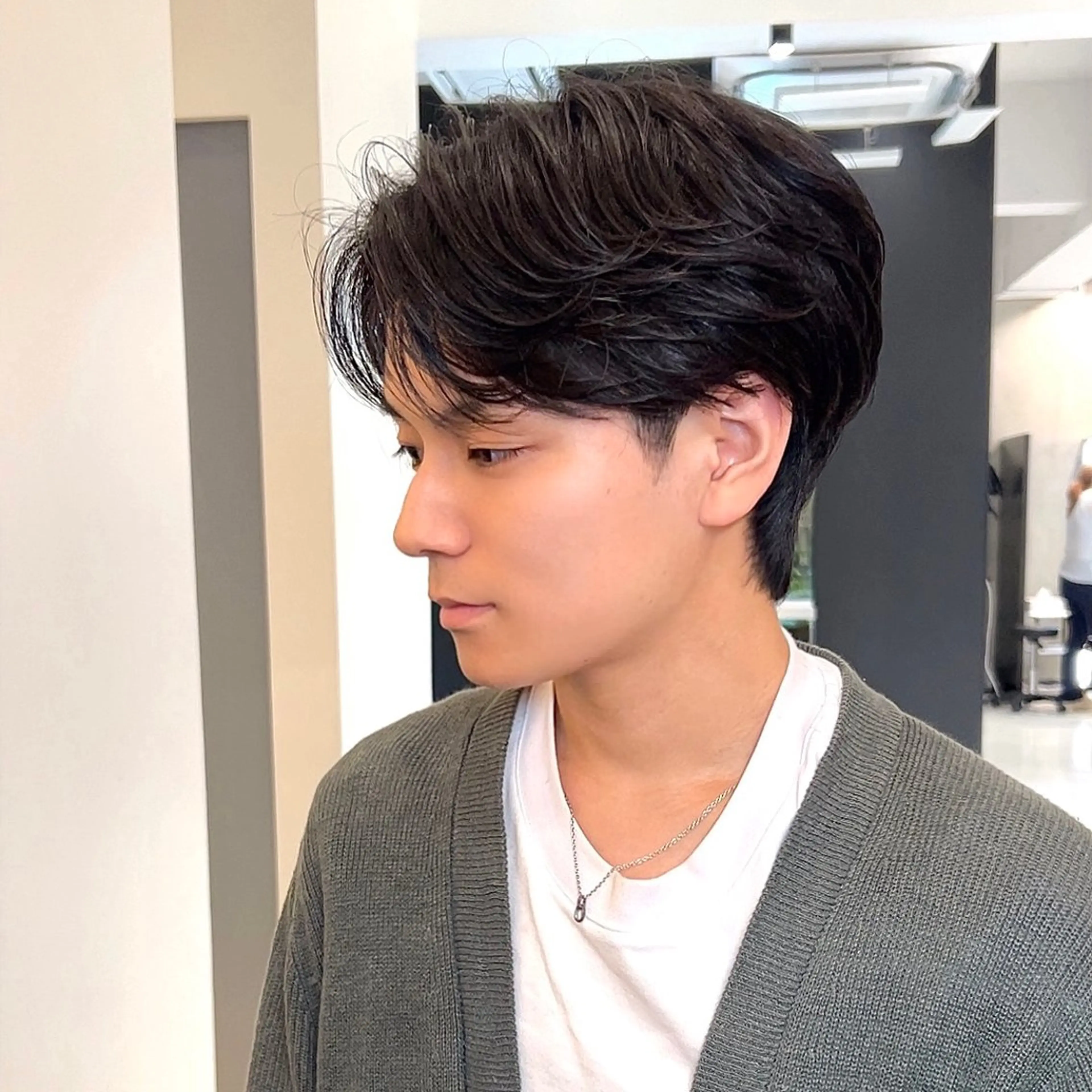 ショート パーマ カット パーマ 岡田大志🇰🇷 中/韓メンズヘアのヘアスタイル