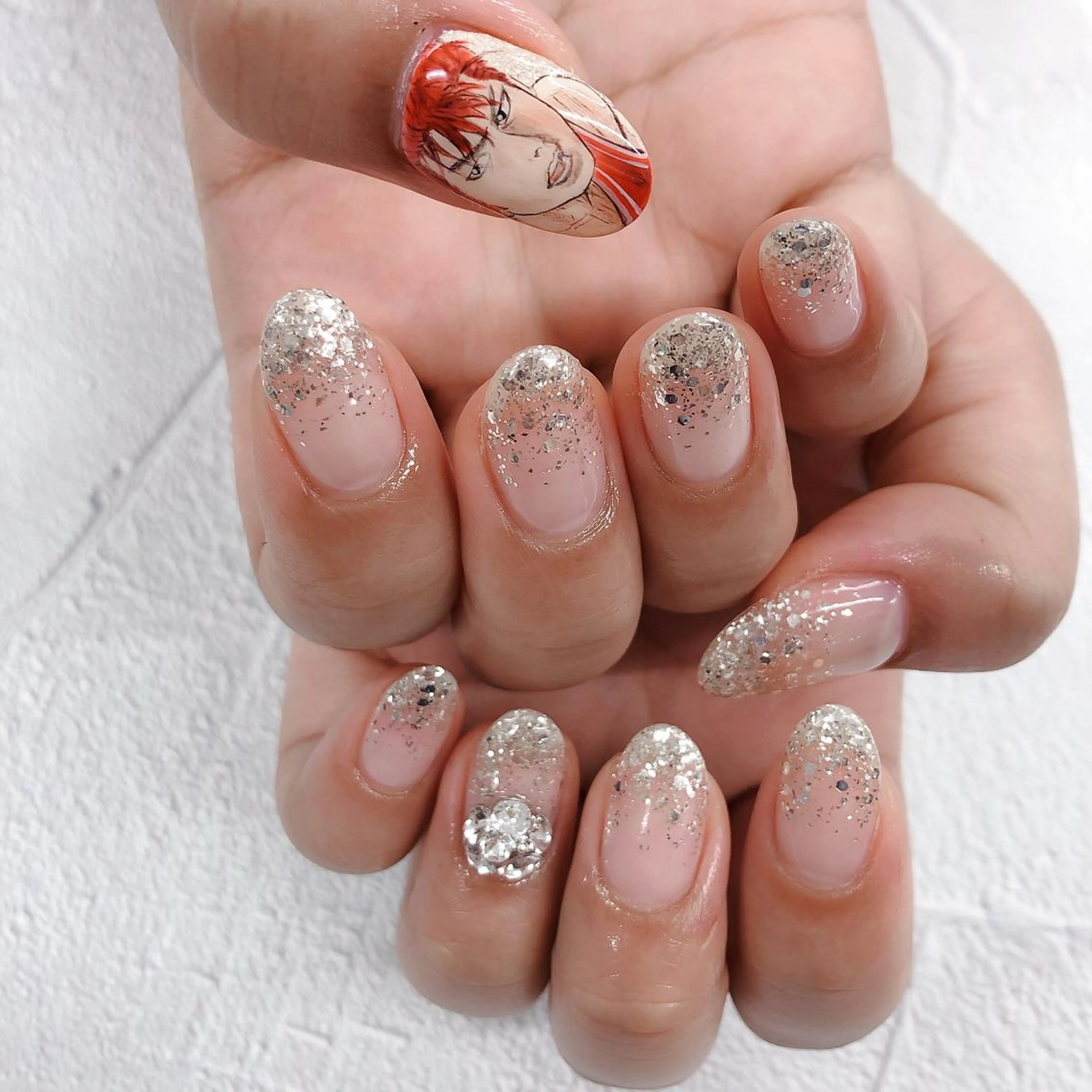 ネイル 桜ネイル ストーンネイル その他(ネイル) NAIL SALON le'ana所属・NAIL SALON le'anaのネイルデザイン