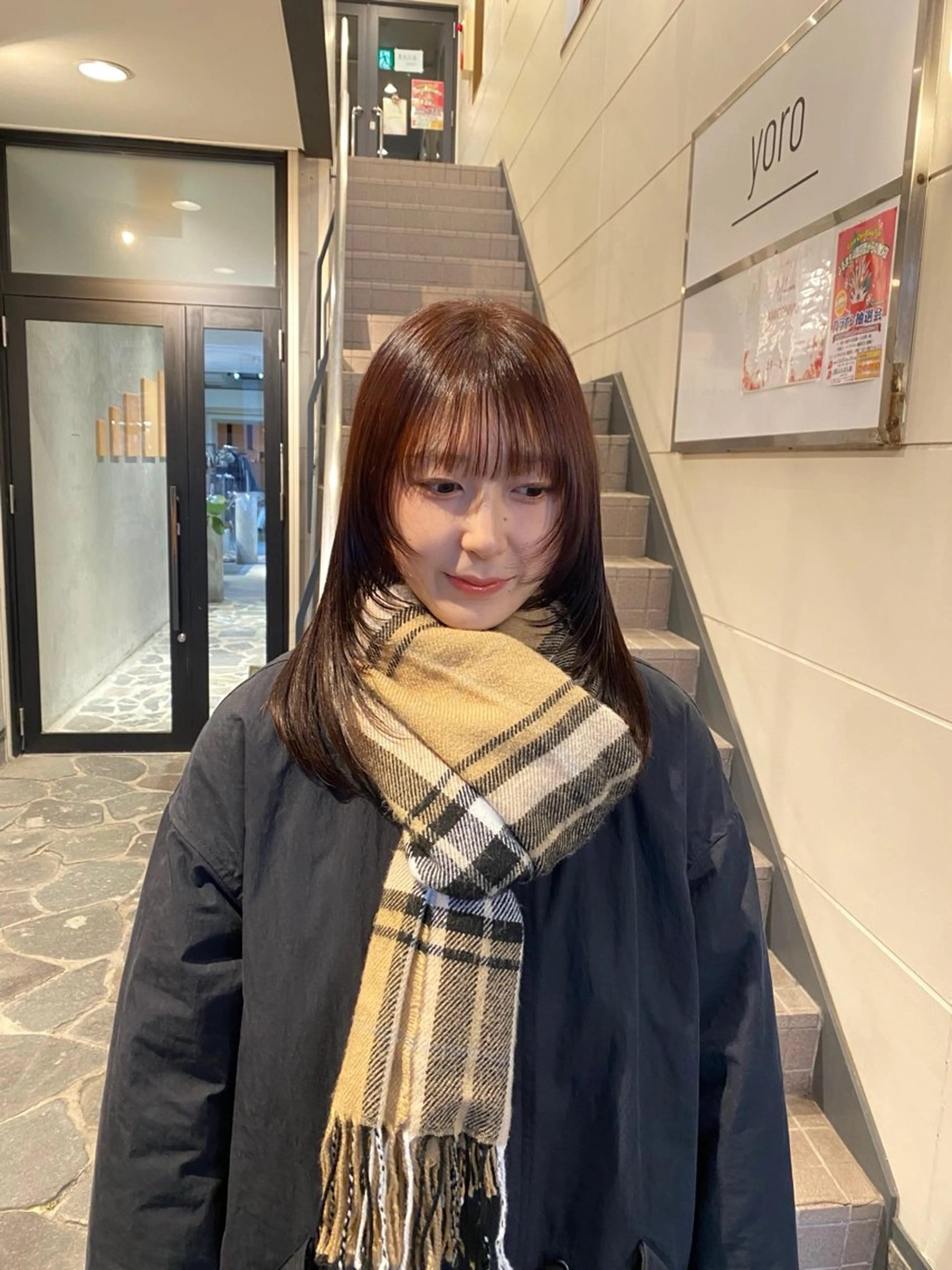 セミロング 顔周りカット レイヤーカット 似合わせカット 小顔カット 古町yoro/アサミ /ショート/メンズのヘアスタイル