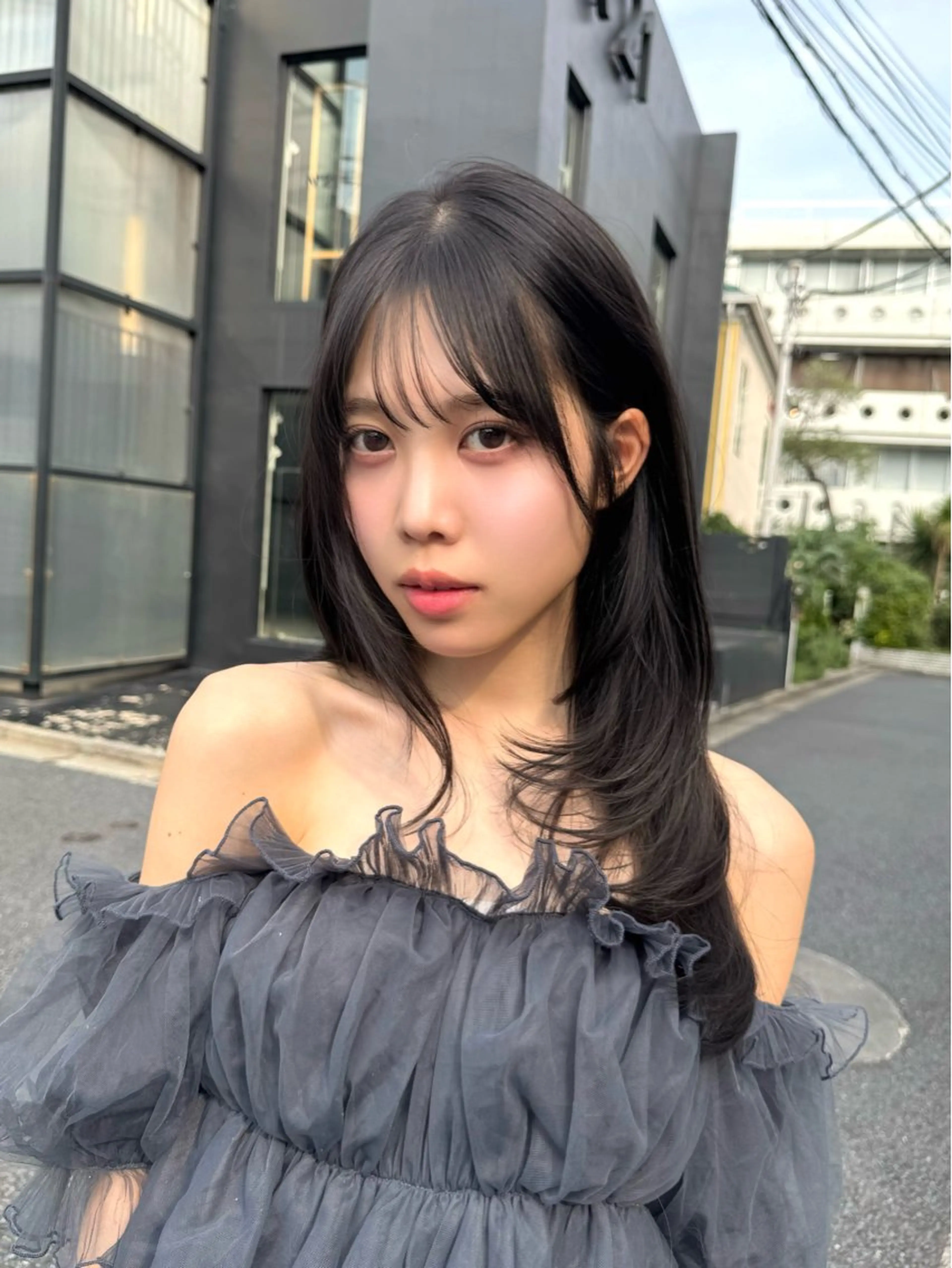 セミロング カラー ヘアアレンジ カット ヘアカラー トリートメント ONYX【オニキス】所属・韓国レイヤーカット/ 韓国ヘア/郷家拓斗のヘアスタイル