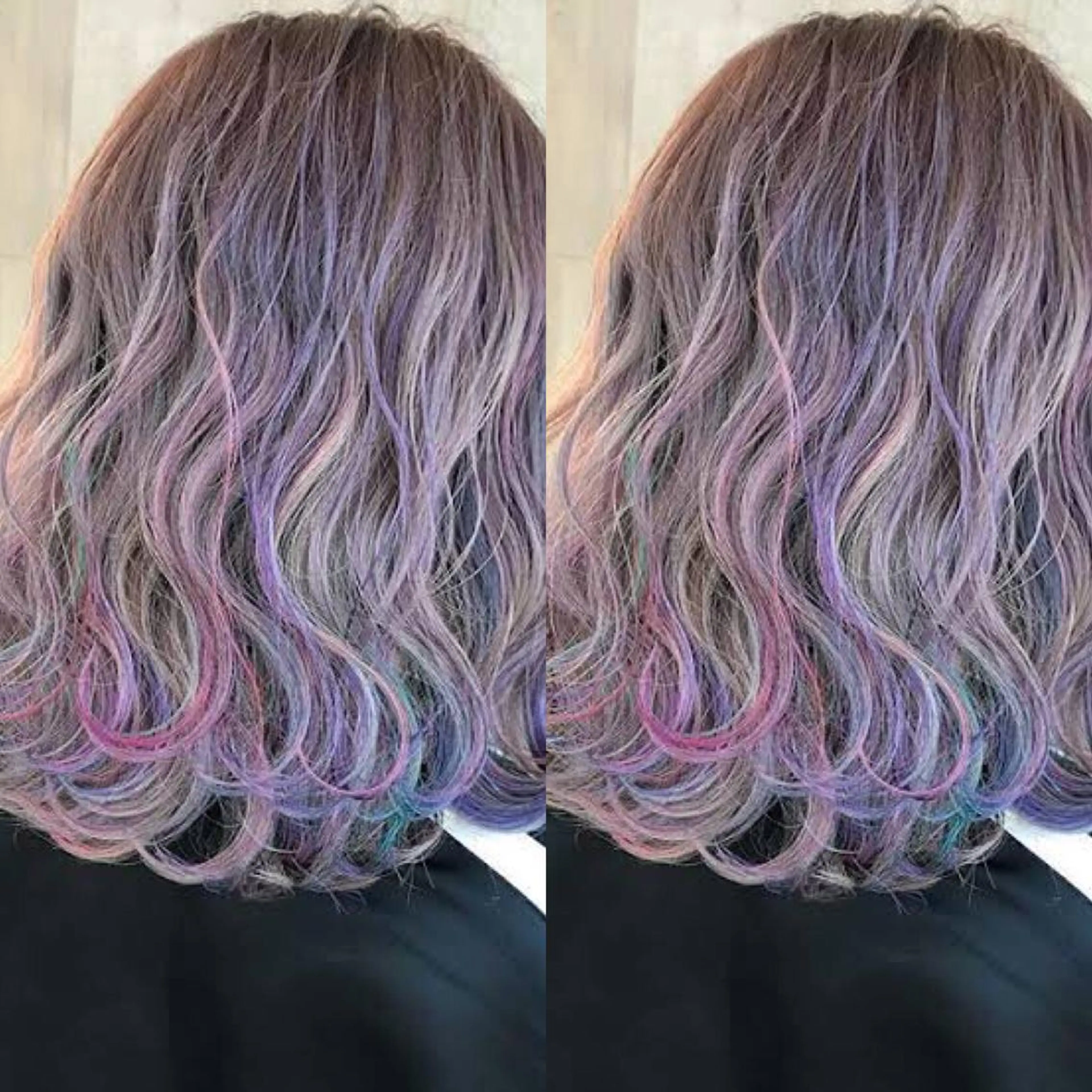 ミディアム カラー ブリーチ シルバー ユニコーンカラー ホワイトシルバー eclair.髪質改善&トリートメント所属・【艶髪、透明感】西村 有司のヘアスタイル