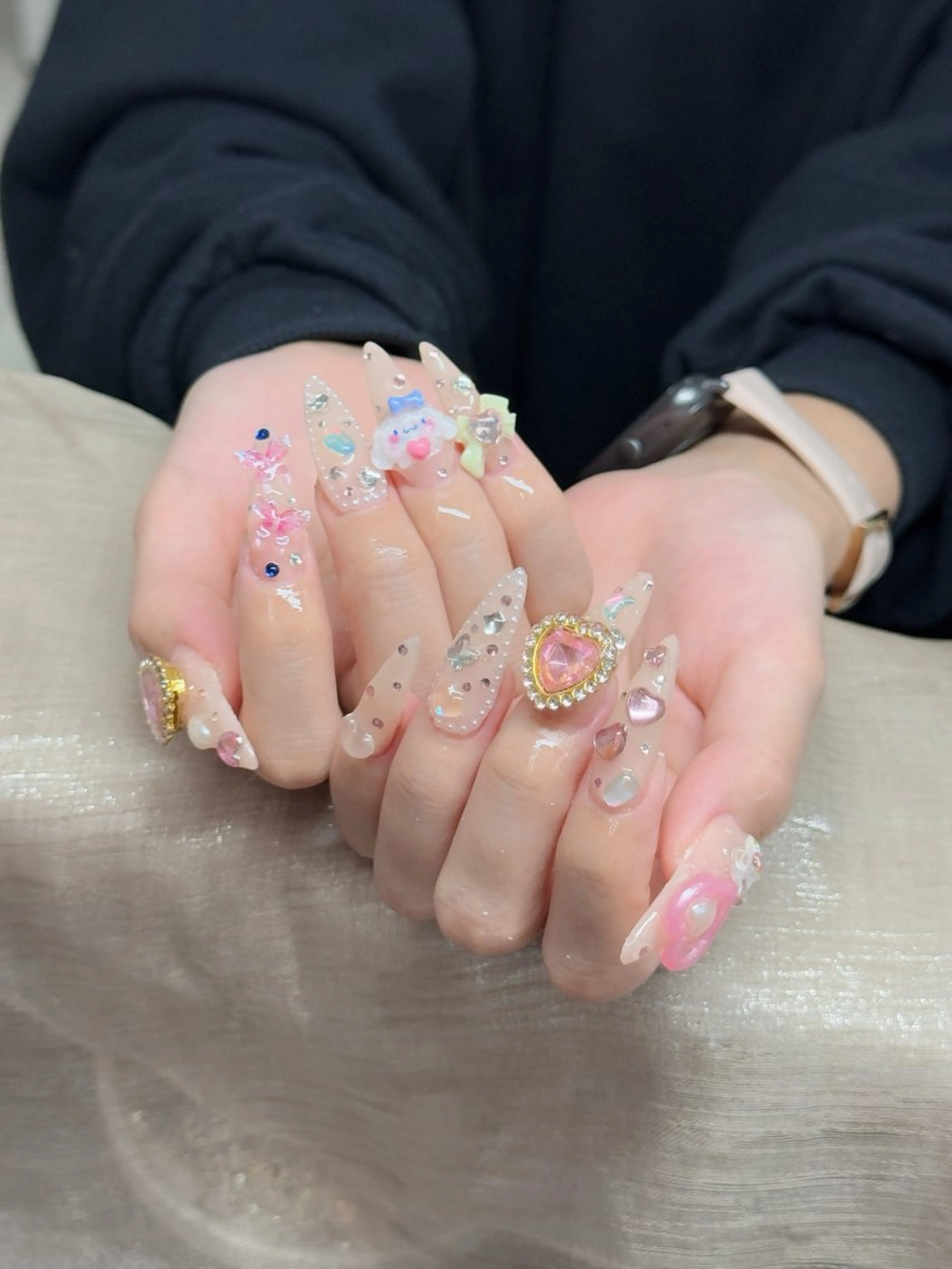 ネイル アートネイル フレンチネイル ジェルネイル 韓国ネイル マグネットネイル ハンドネイル Lenie Nail Okuboのネイルデザイン