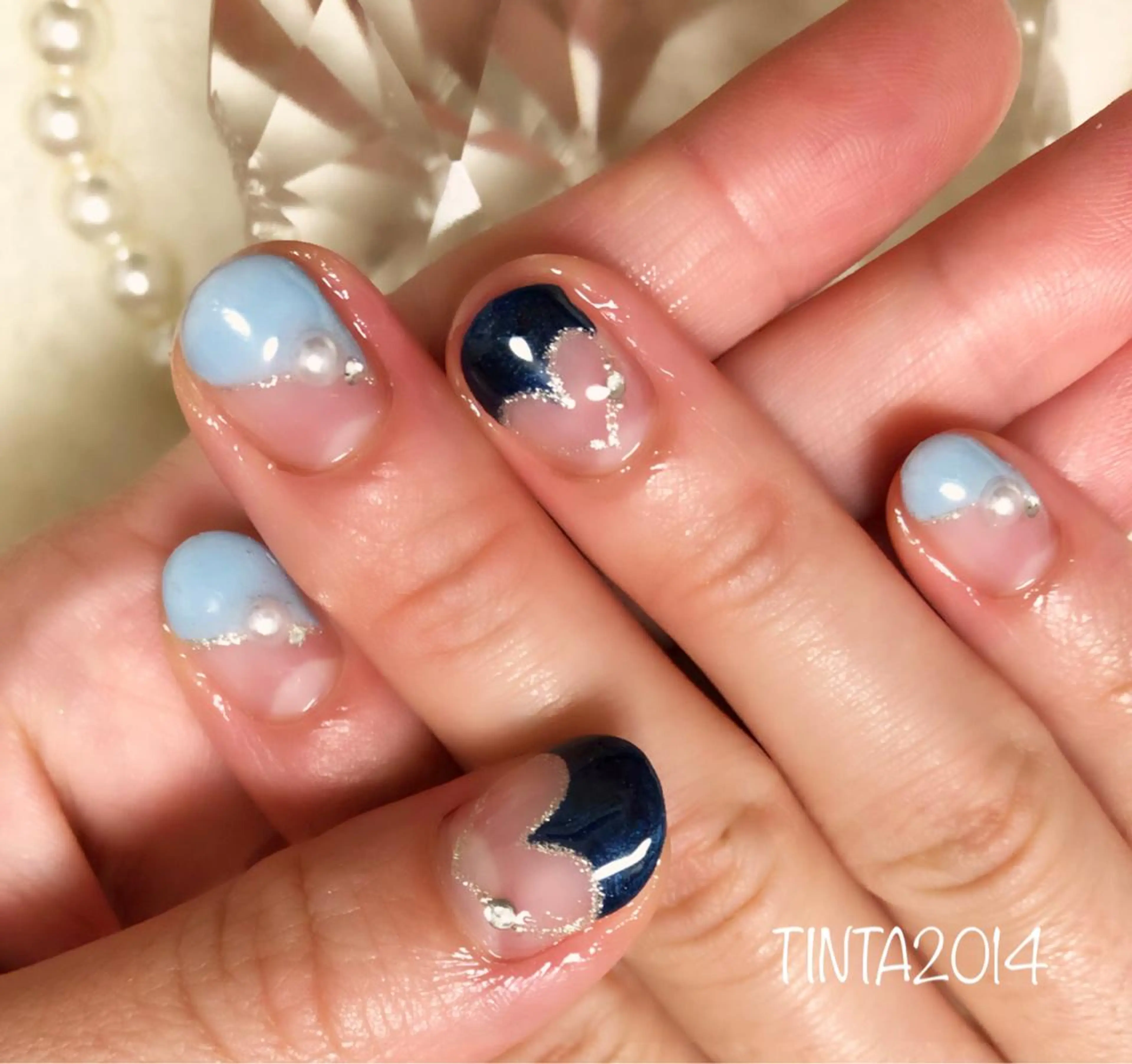 ネイル フレンチネイル ハート ネイルサロン ティンタ所属・馬場 典子のネイルデザイン