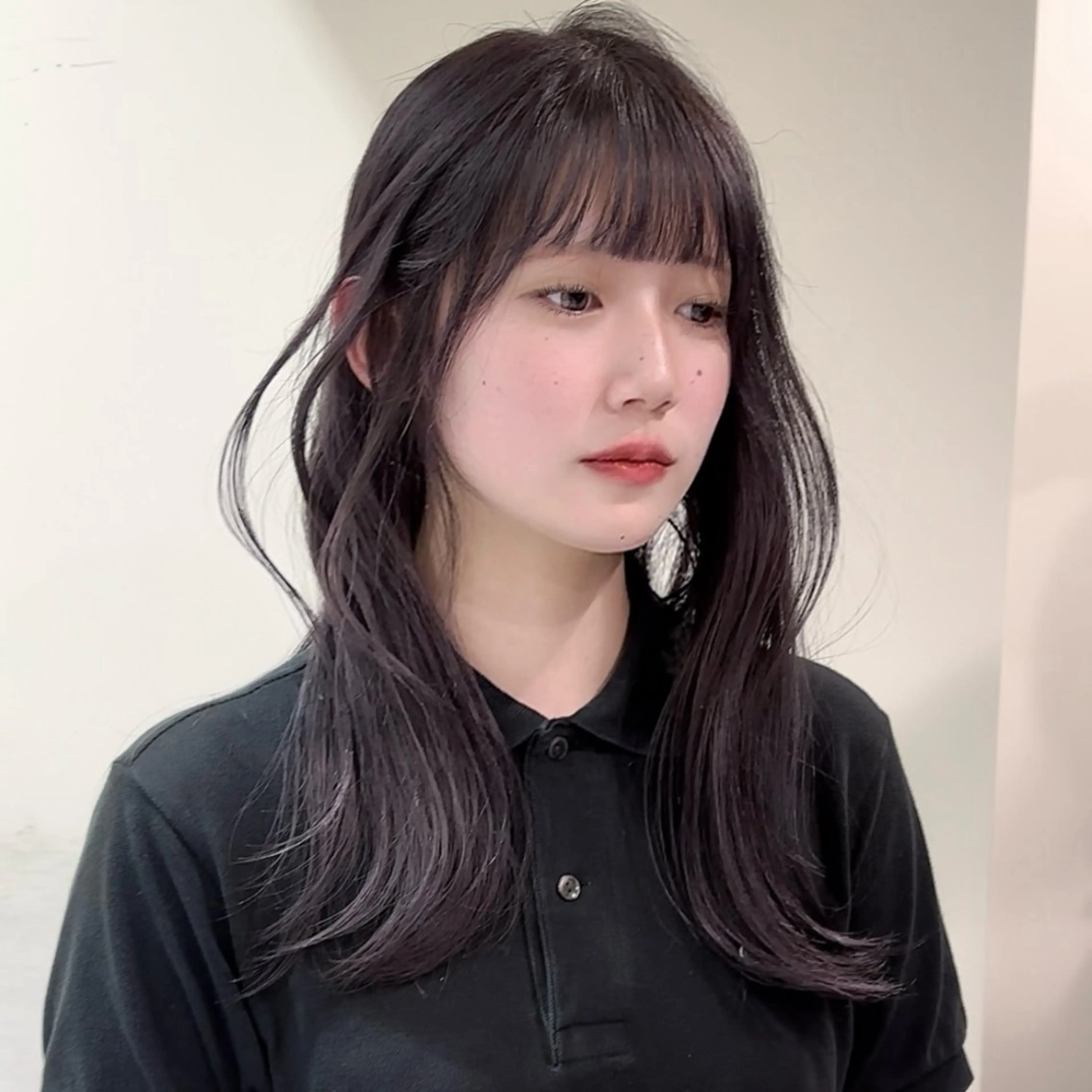 ミディアム カラー ラベンダーカラー 🎗️似合わせ/小顔 顔周りカット/透明感のヘアスタイル