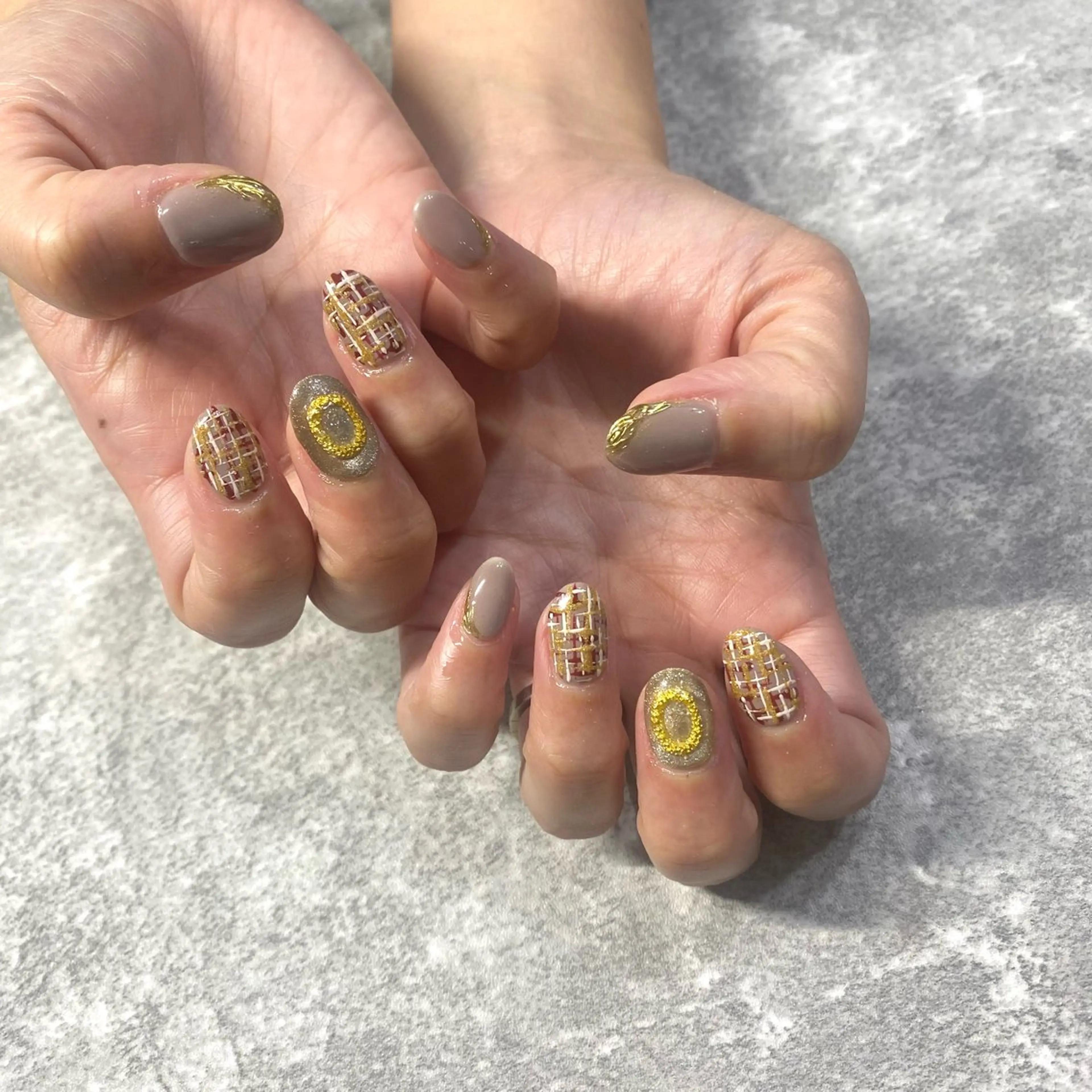ネイル ツイードネイル ハンドネイル ★Rinail... .のネイルデザイン