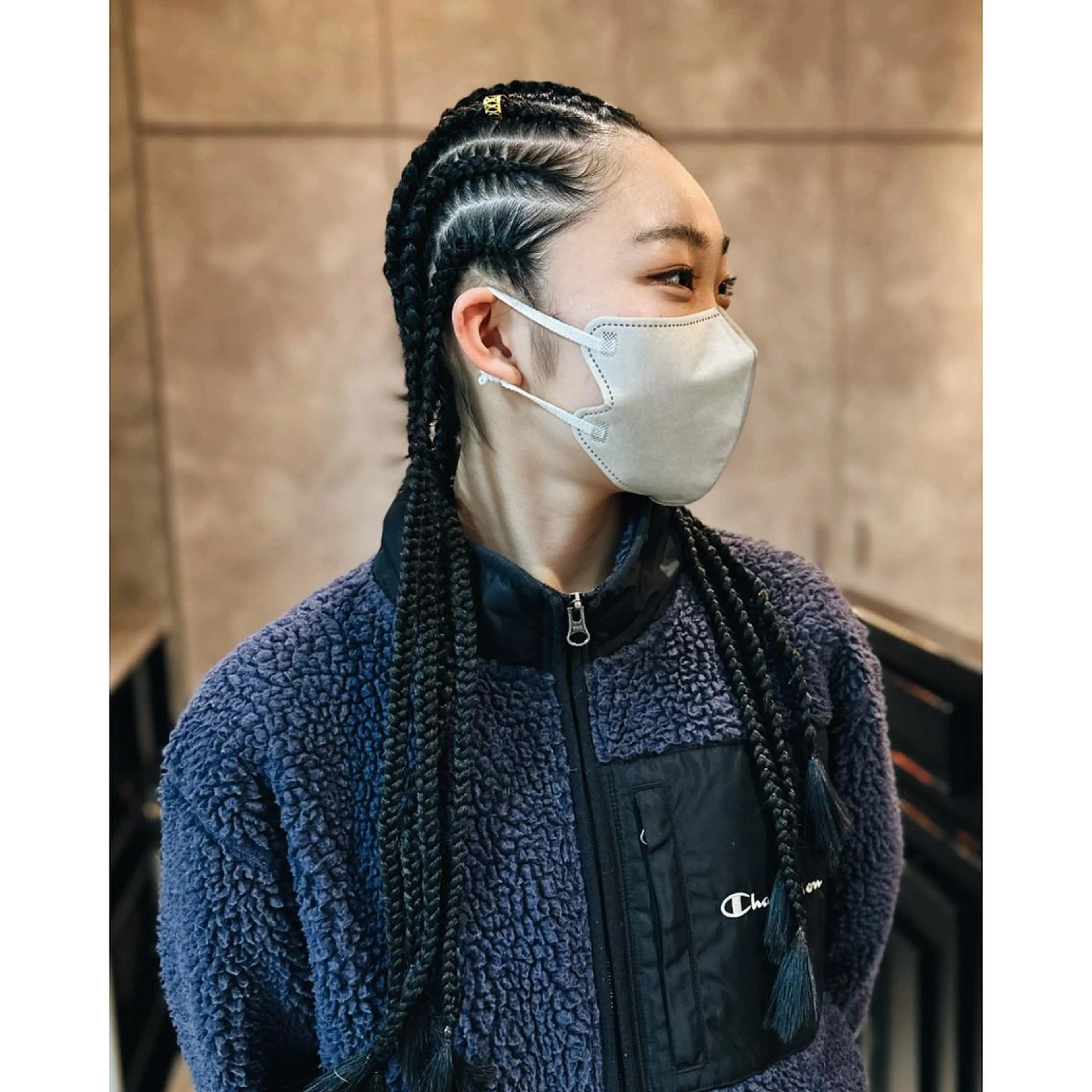 メンズ キッズ 子どものヘアアレンジ エクステ ヘアセット BRAIDS💎愛子 大人ハイライト💎のヘアスタイル