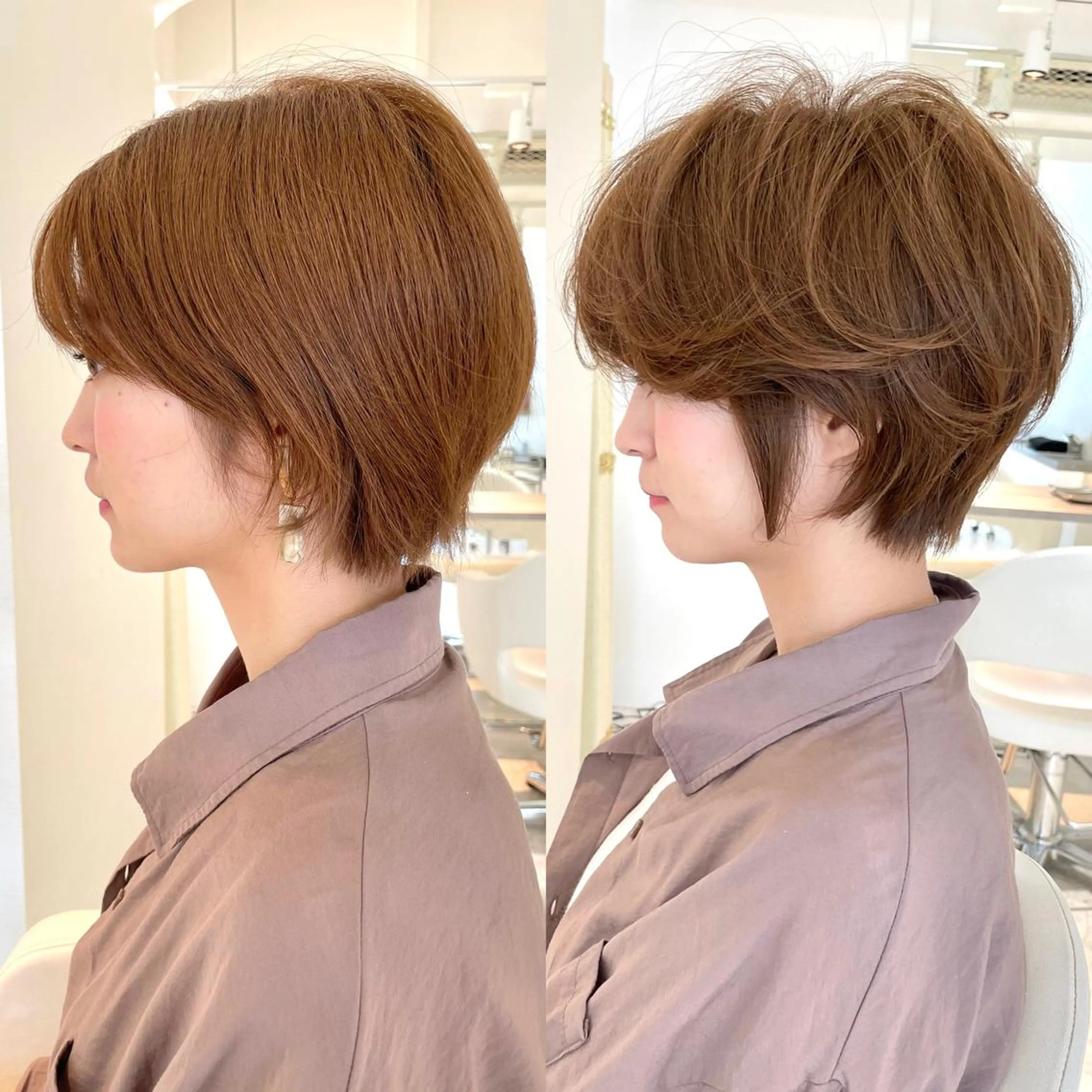 ショート カラー カット ヘアカラー トリートメント LucksiMie 銀座店所属・【韓国　レイヤー 髪質改善✨】かずのヘアスタイル