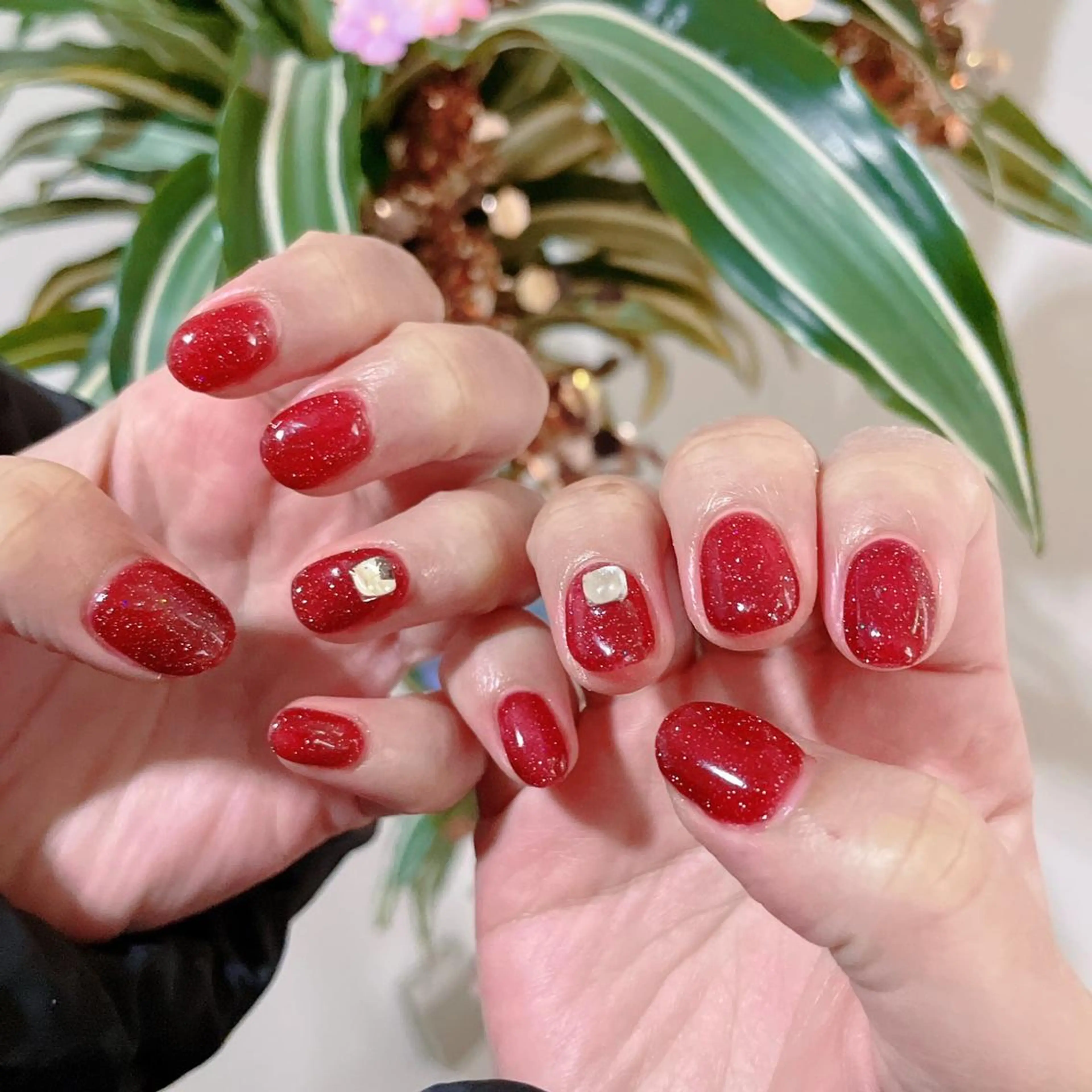 ミディアム ハンドネイル ハンドケア 💜MIYA nail川崎店のネイルデザイン