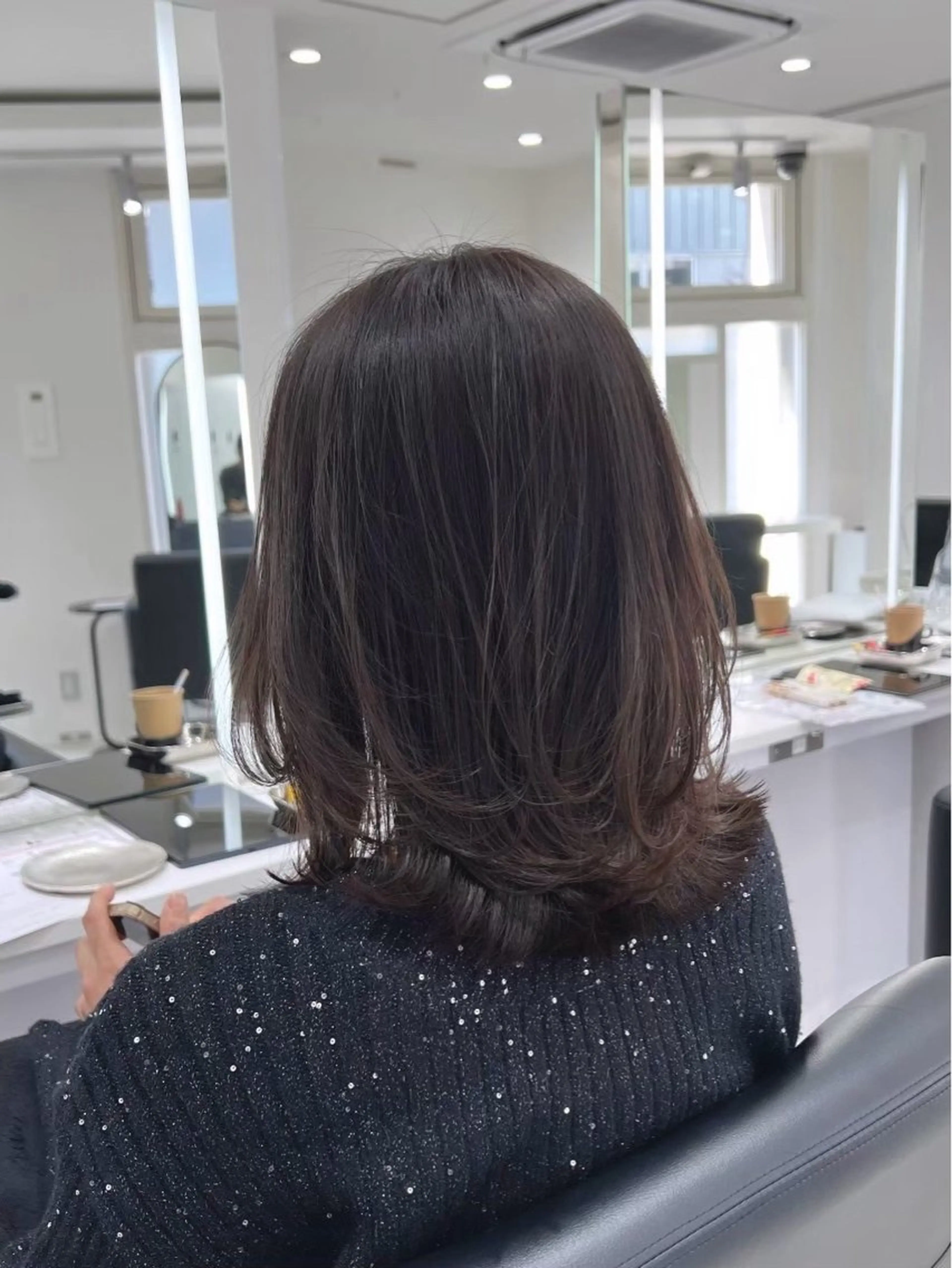 ミディアム カラー ヘアカラー トリートメント 経堂/グレージュ / sana🌱のヘアスタイル