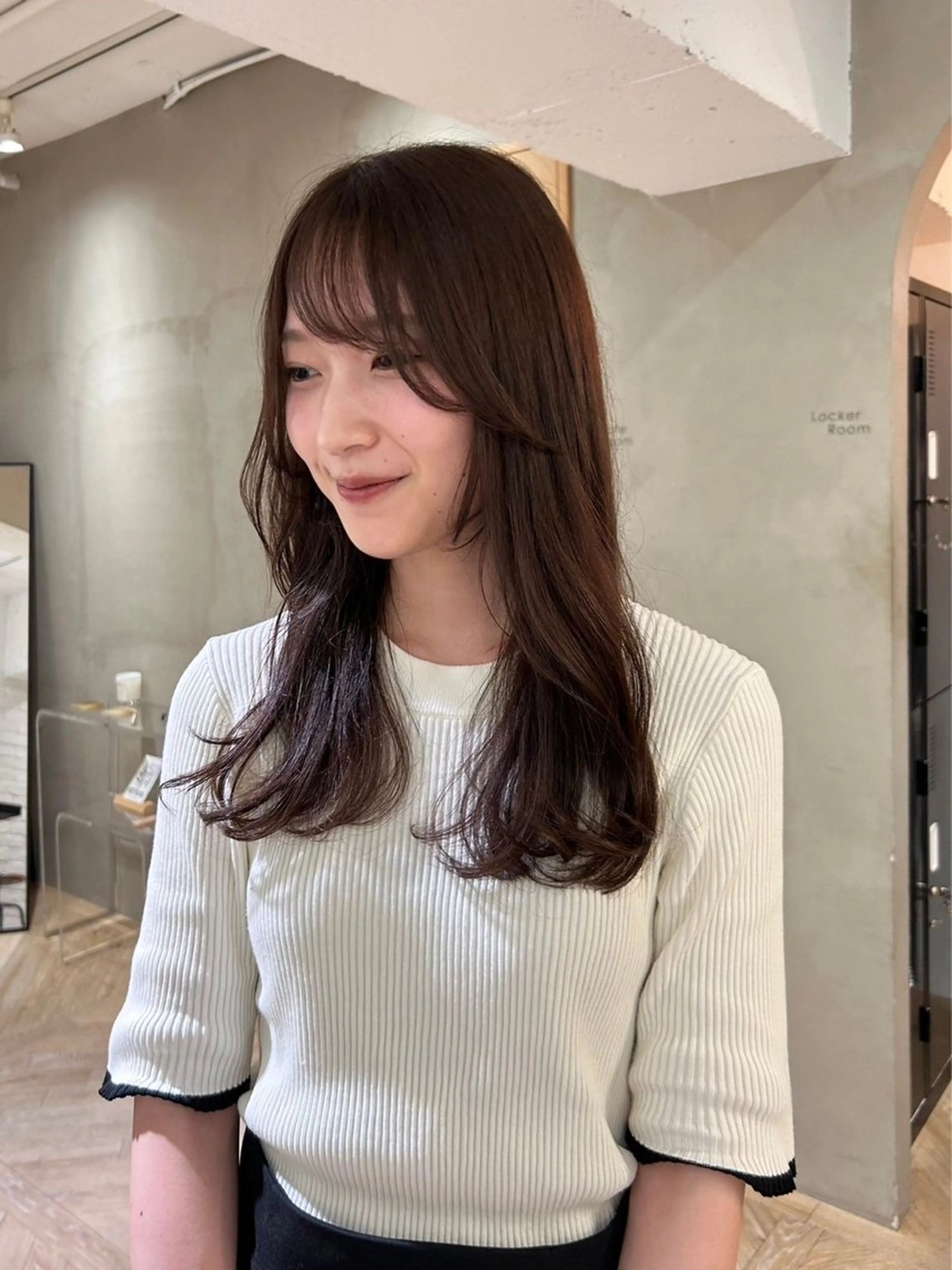 セミロング カット ヘアカラー トリートメント レイヤーカット/暖色 カラー/mao🎀のヘアスタイル