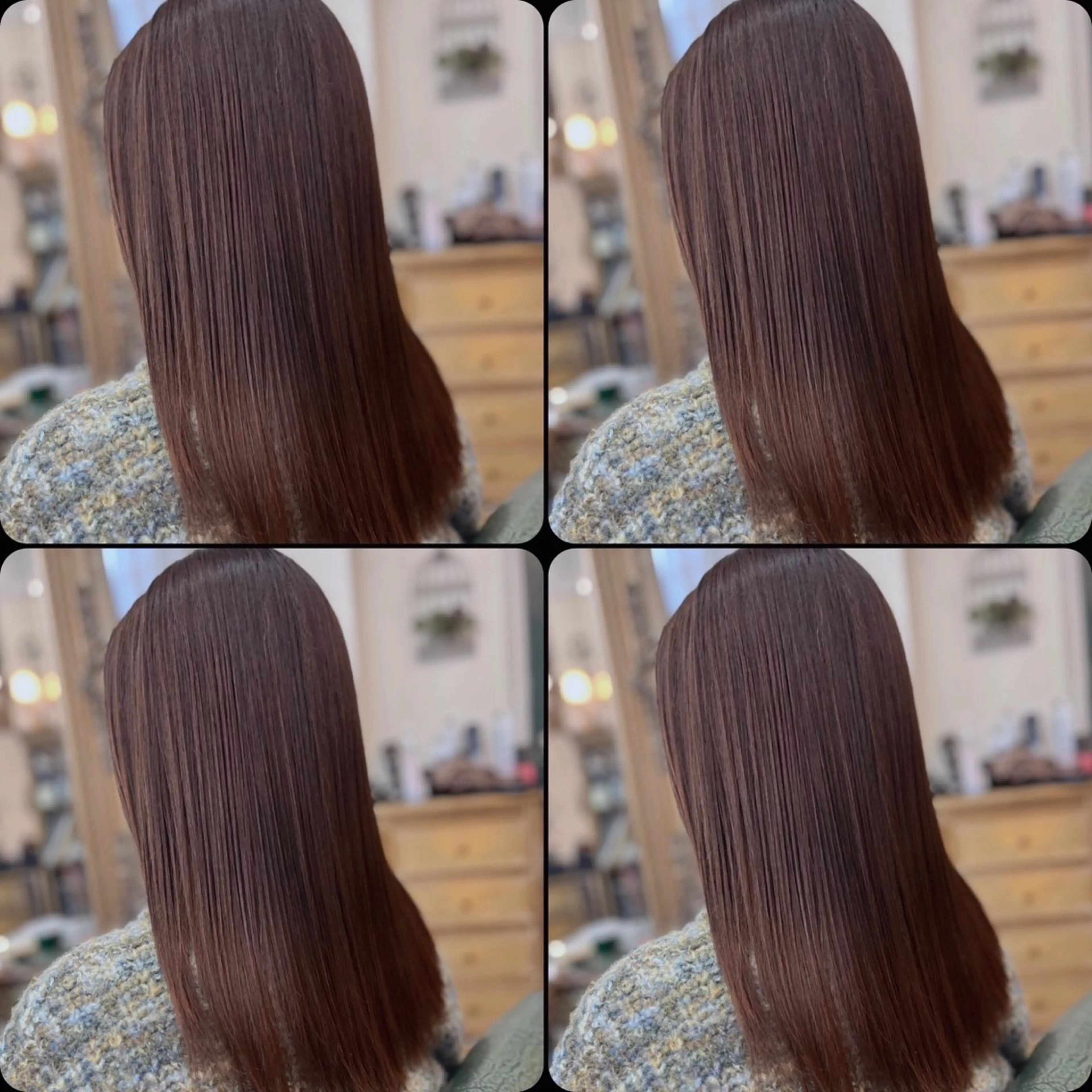セミロング トリートメント 酸熱トリートメント ヘアカラー トリートメント ❤︎大人シック ベージュrihoのヘアスタイル