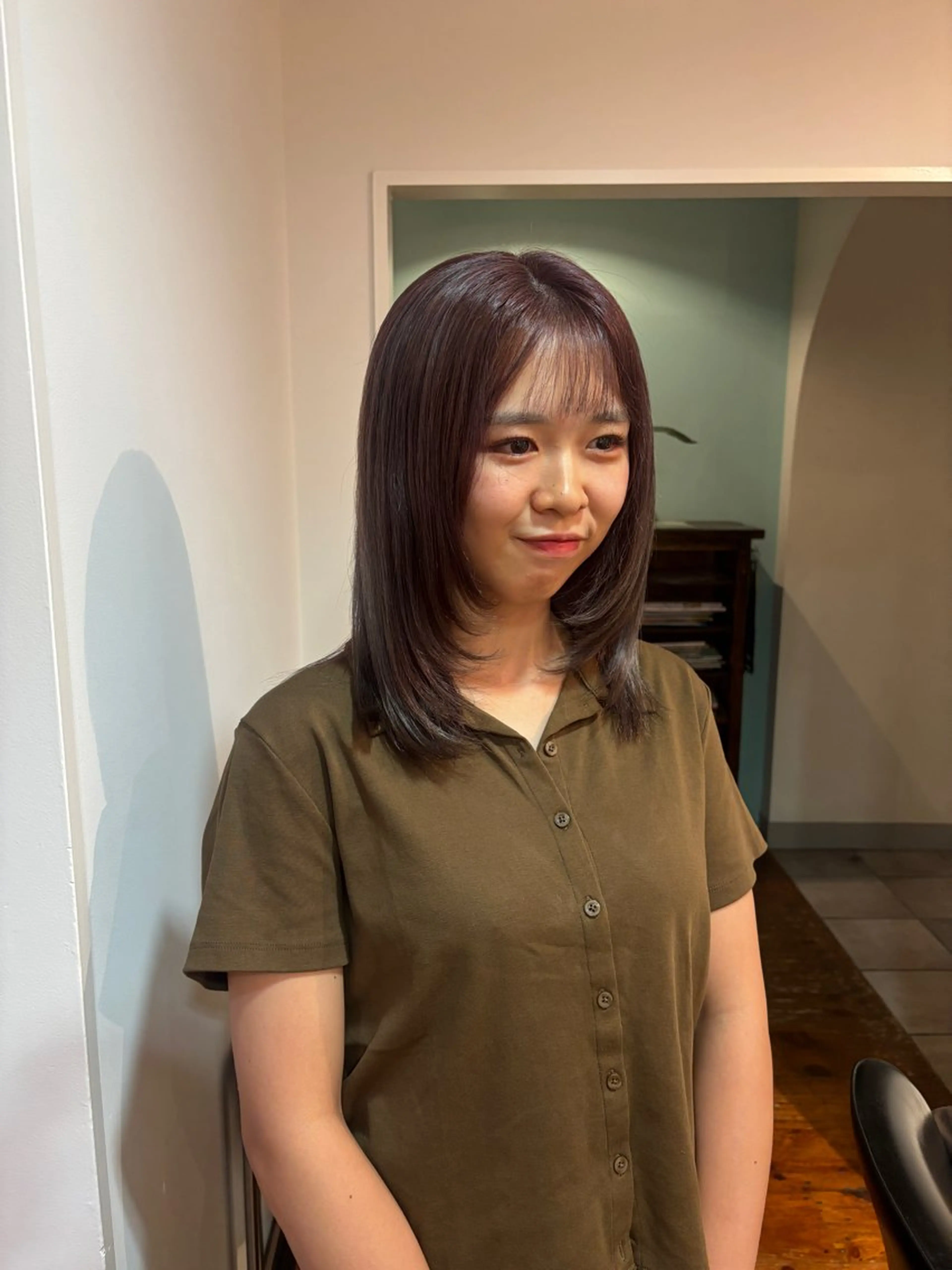 ミディアム カラー 榎本 紀美／カット無料のヘアスタイル