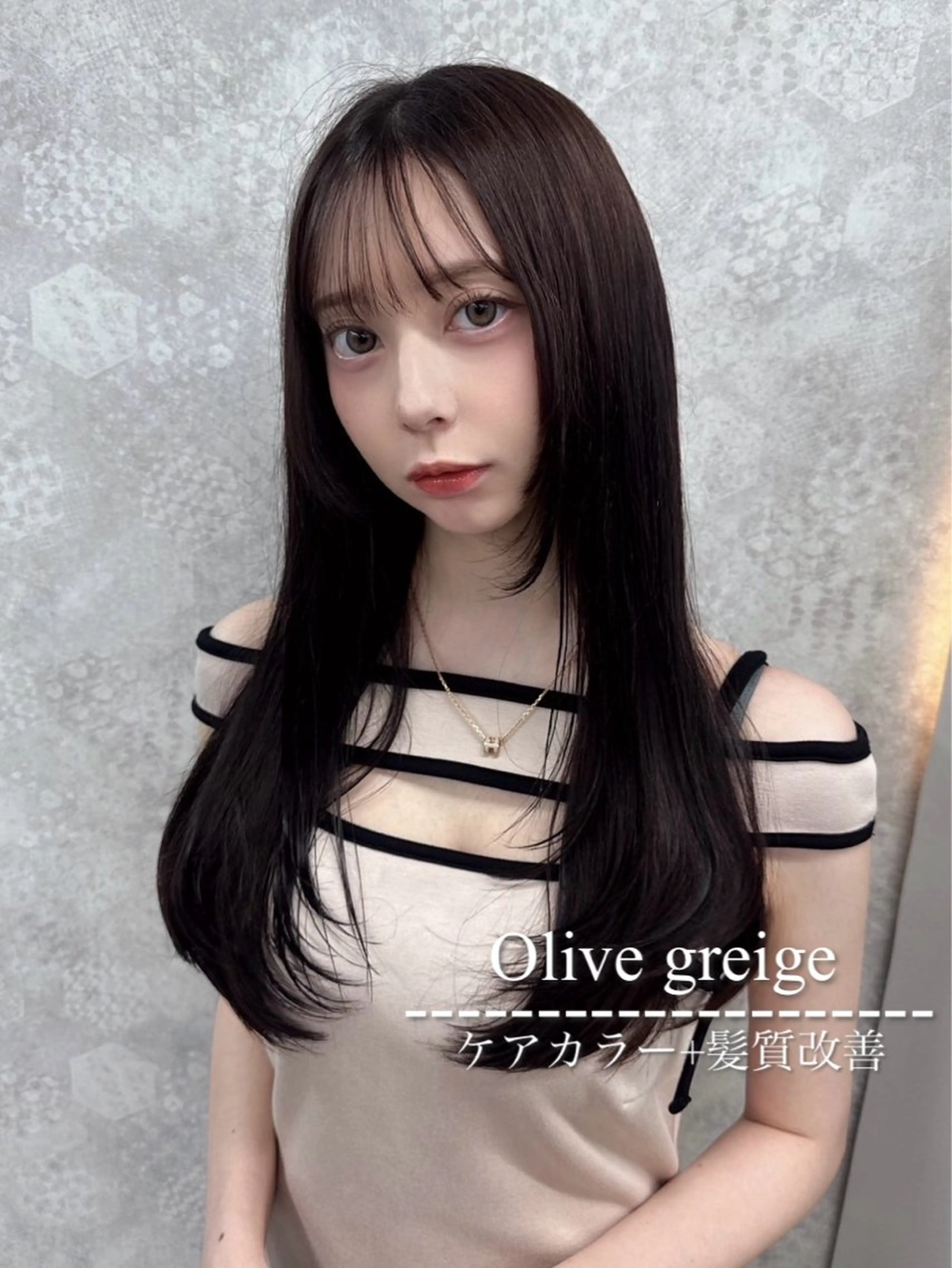 ミディアム カラー カット ヘアカラー トリートメント ヘアセット ハイトーン×髪質改善 💍tiam💍のヘアスタイル