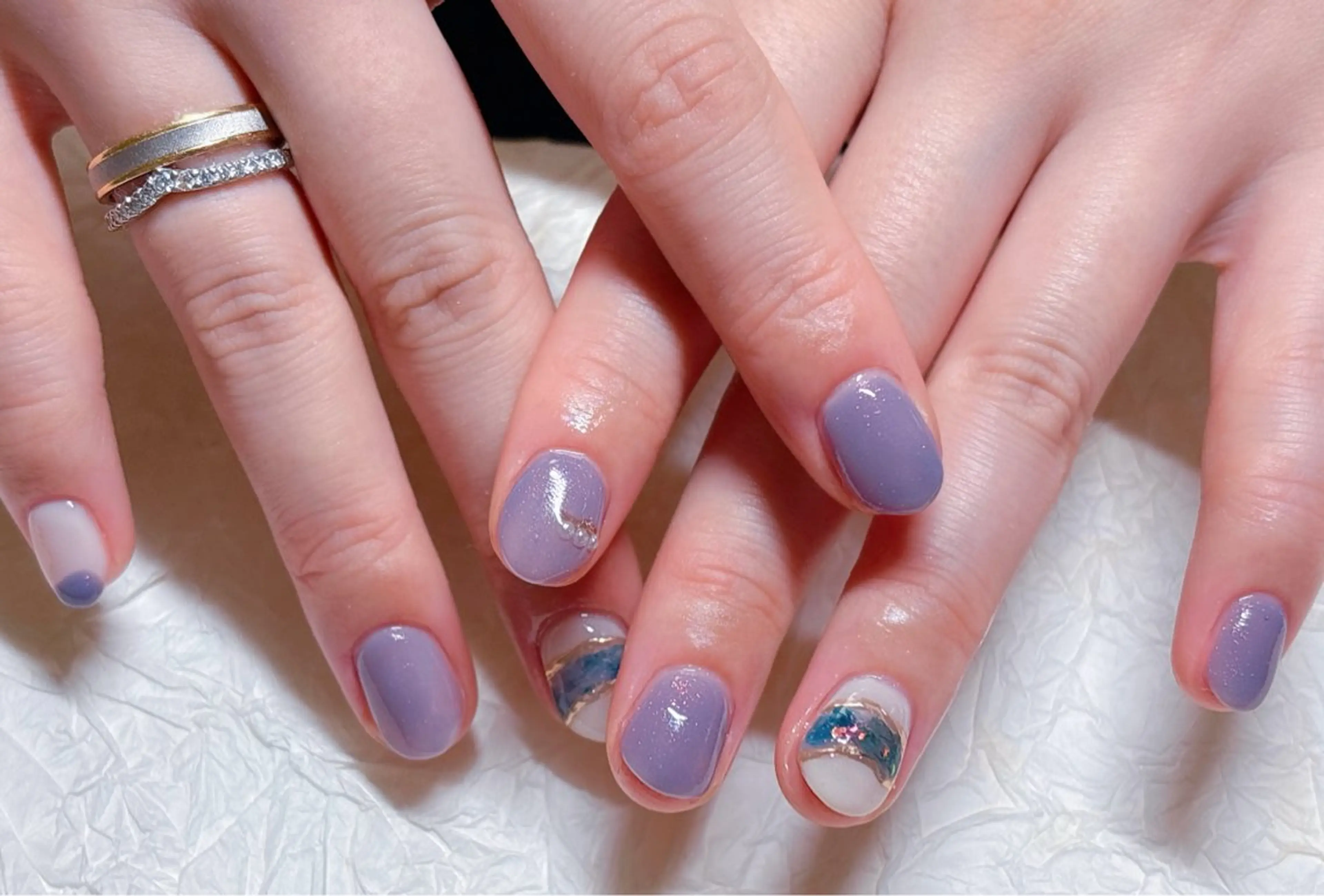 ネイル ラメ(グリッター) ハンドネイル ゆ か_Nails💫のネイルデザイン