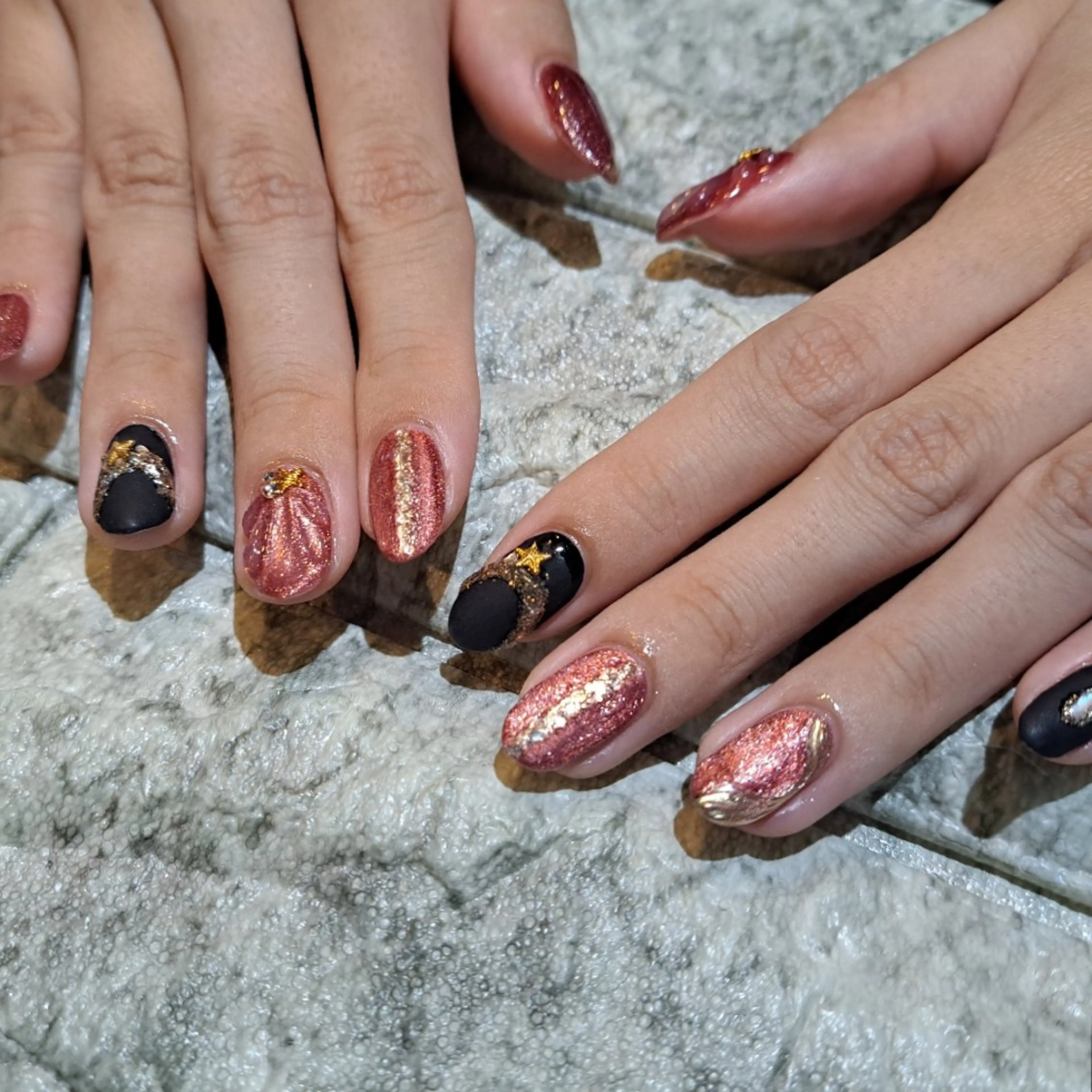 ネイル マグネットネイル ハンドネイル RounGe町田店 🧸大谷のネイルデザイン