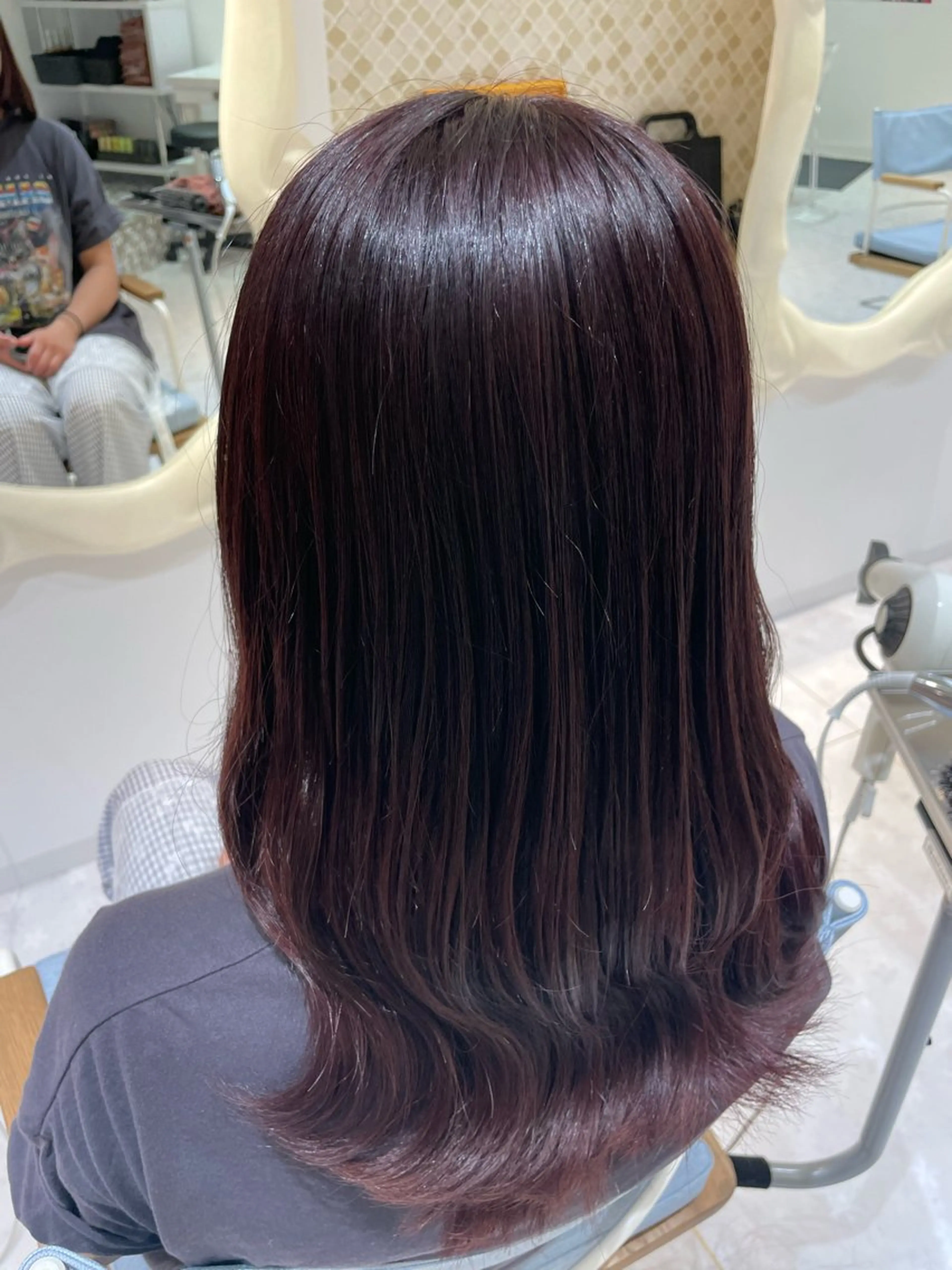 ロング カラー グレージュ バイオレットカラー バイオレットグレージュ カット ヘアカラー 佐藤 綾郁のヘアスタイル