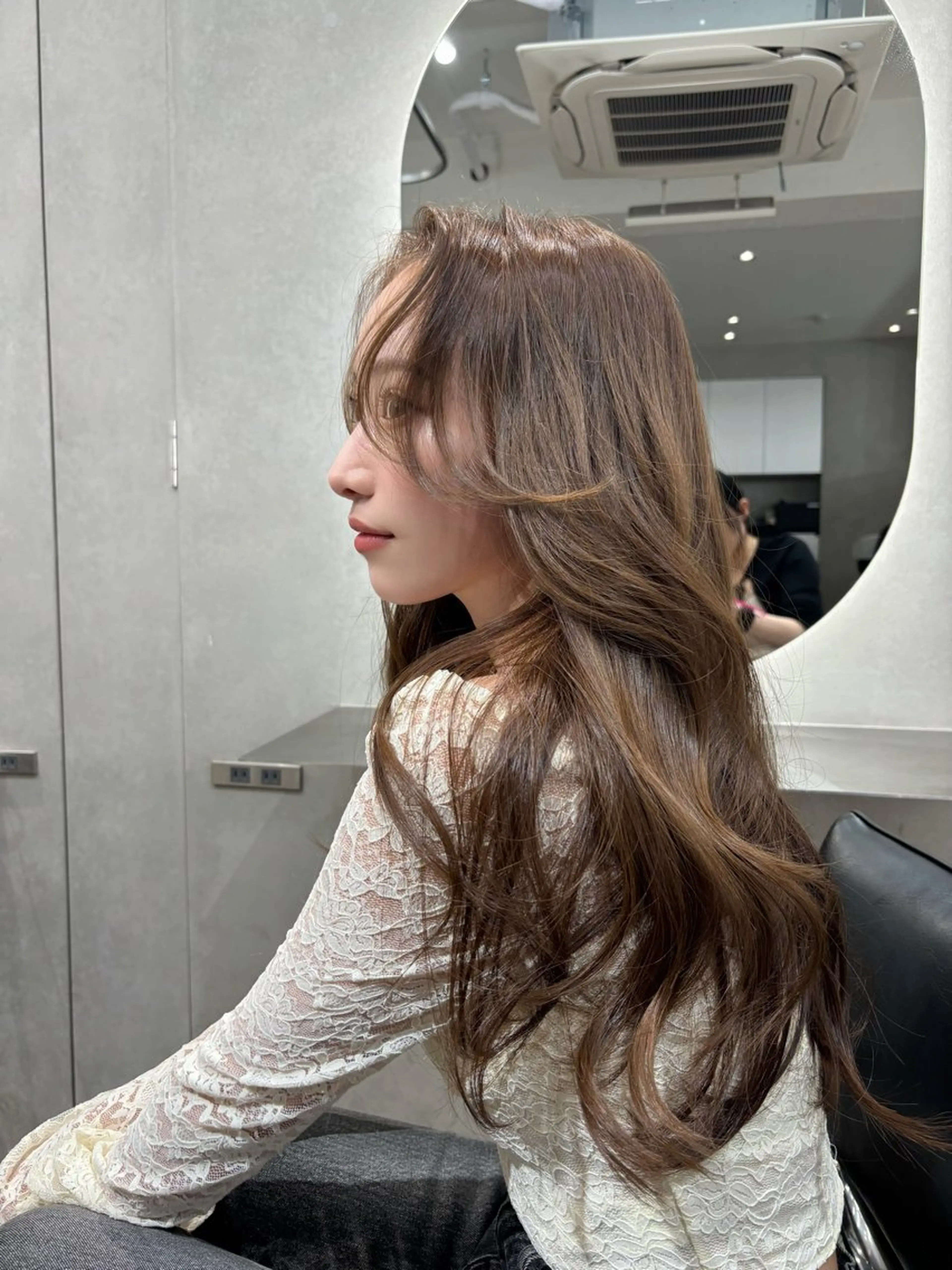 ロング カット トリートメント emi 韓国ワンホンヘアのヘアスタイル