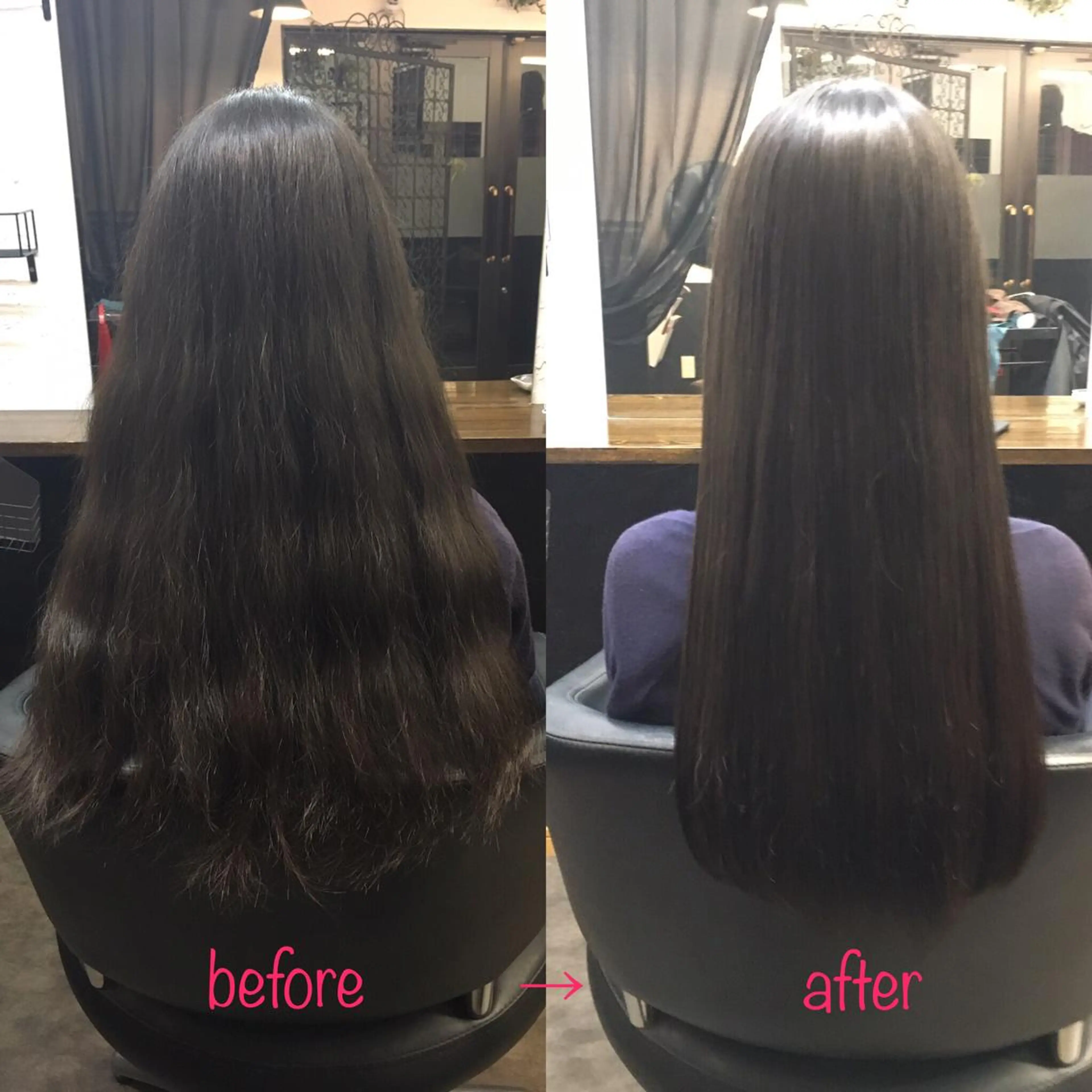 ロング 縮毛矯正 縮毛矯正&髪質改善 MAILHAIRのヘアスタイル
