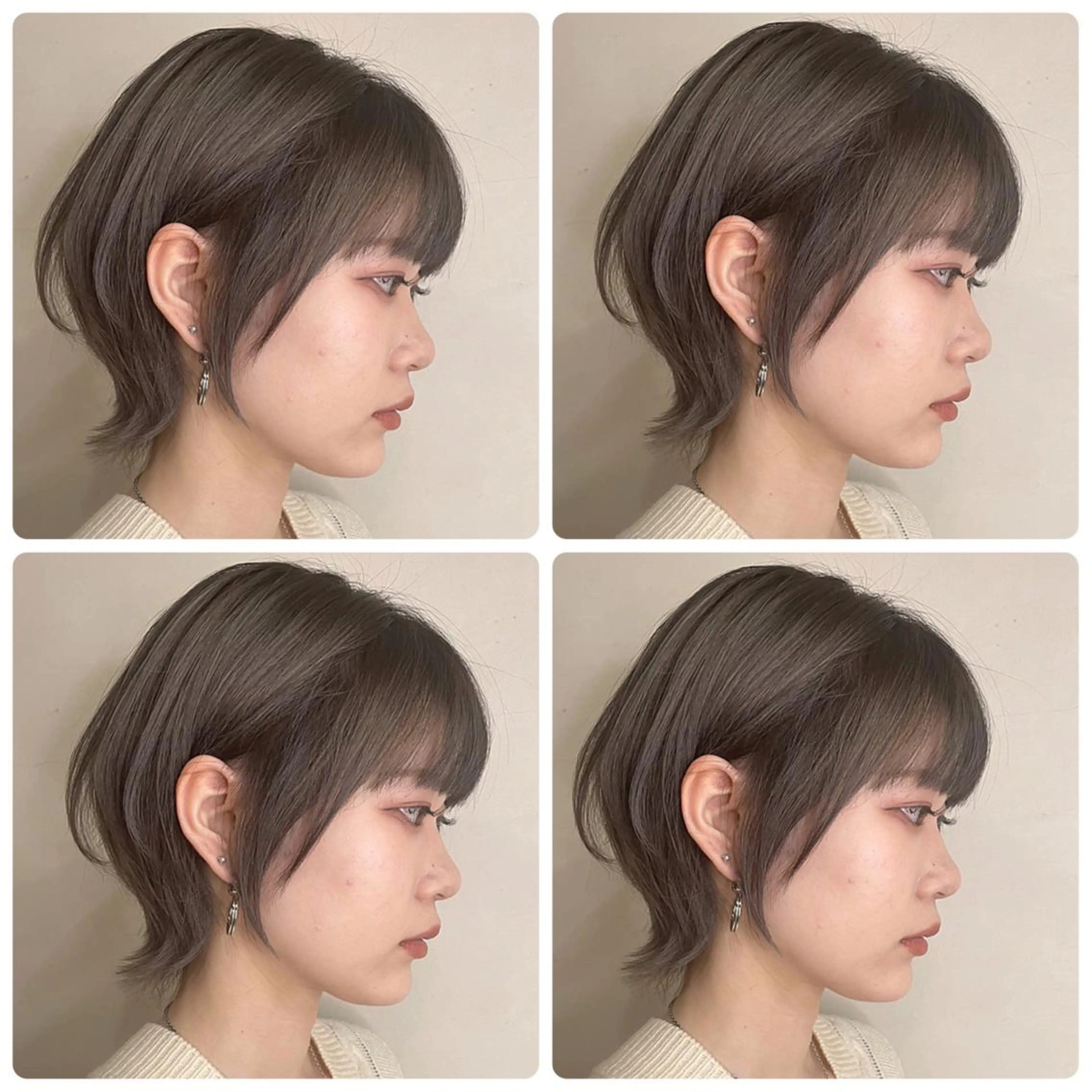 ショート カラー ショートボブ ハンサムショート 丸みショート デザインカラー ハイライトカラー ヘアカラー トリートメント 京都/烏丸/ショート 徒歩1分/秋山のヘアスタイル