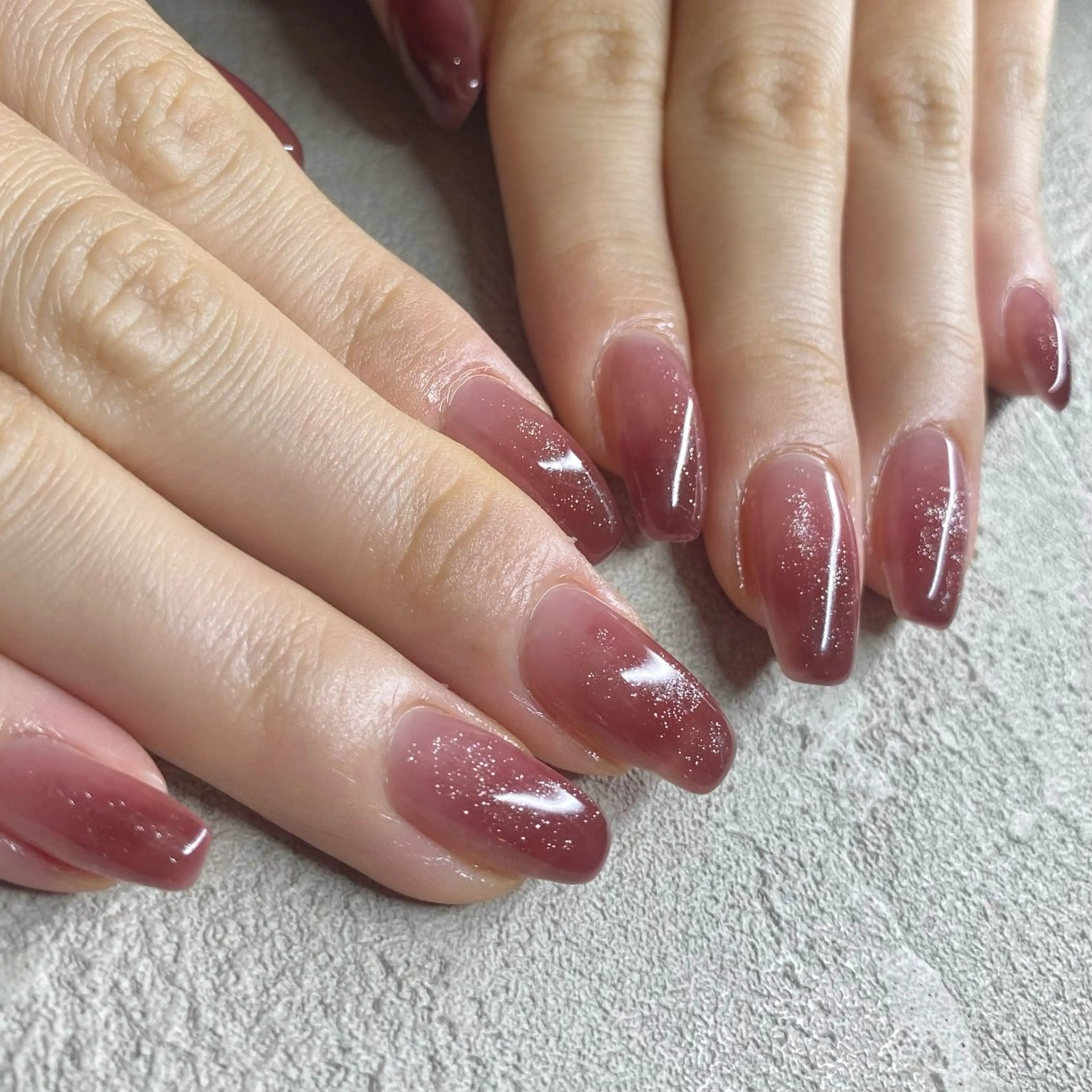 ネイル アートネイル ニュアンスネイル 冬ネイル ハンドネイル 山田 貴子のネイルデザイン