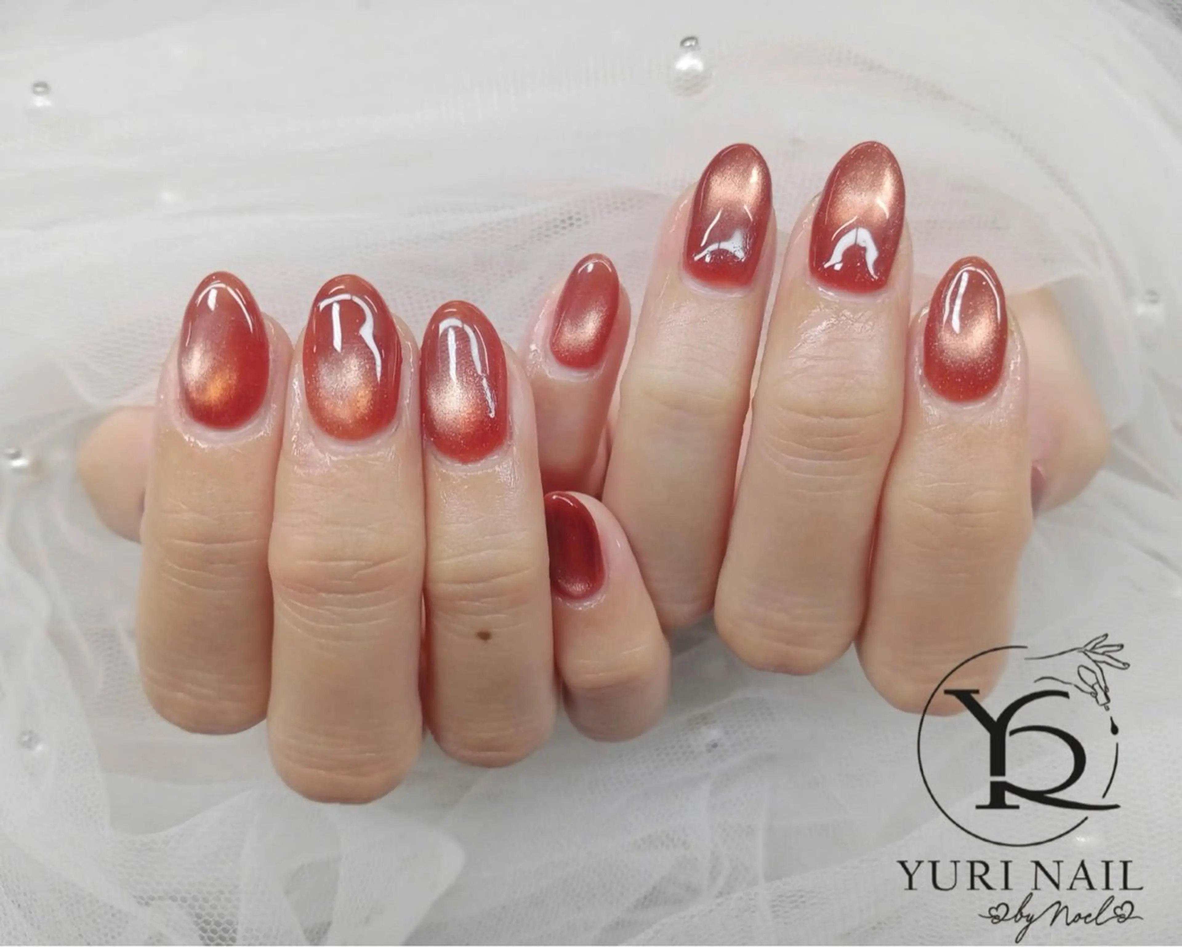 ネイル チークネイル フットネイル グラデーション 韓国ネイル 持ち込み ハンドネイル フットネイル ハンドケア YURI Nail Narita所属・YURI Nail NARITAのネイルデザイン