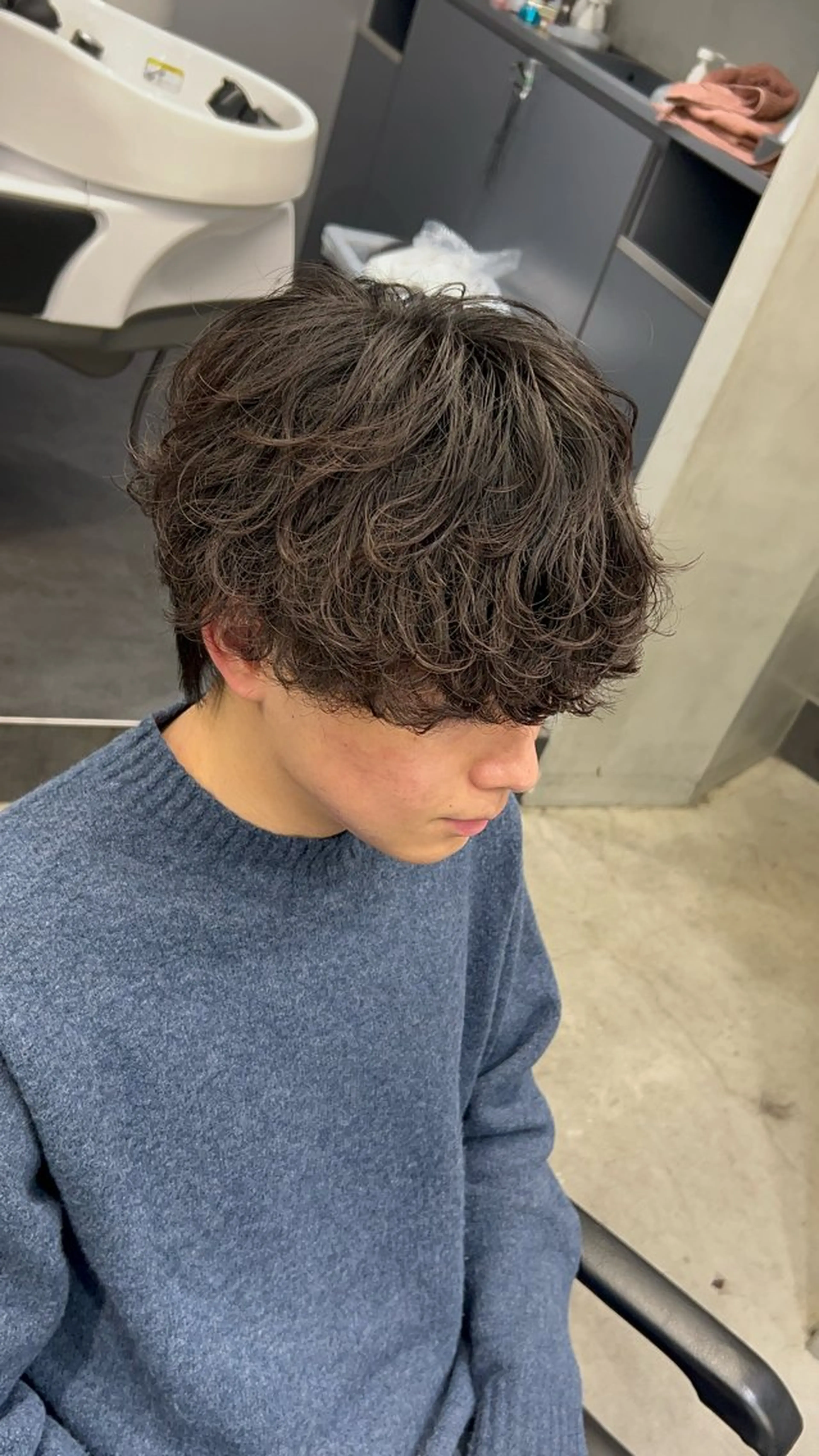 パーマ メンズ 藤平海音/fifth PARKのヘアスタイル